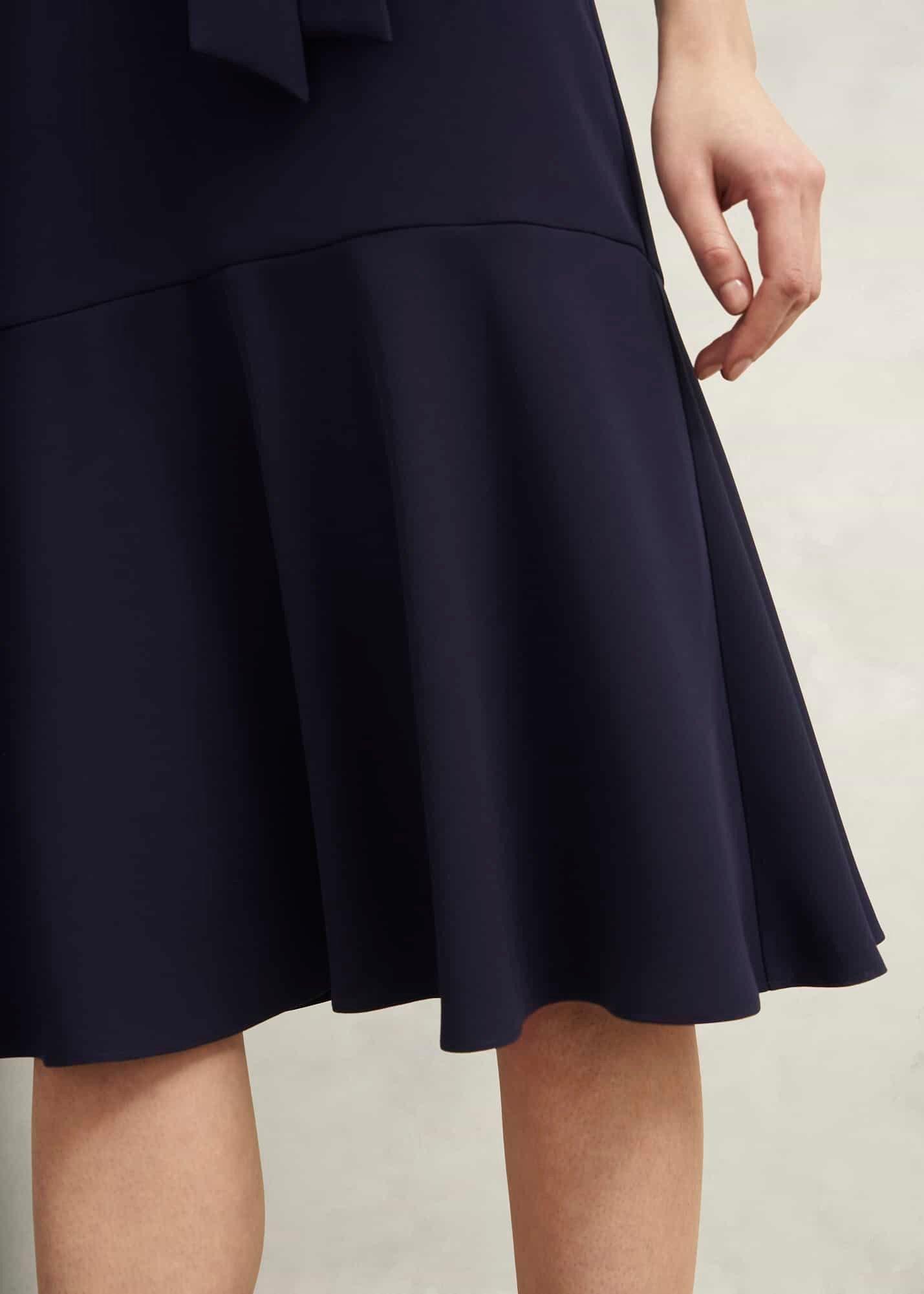 Pricilla Tie Midi Dress, Midnight, hi-res