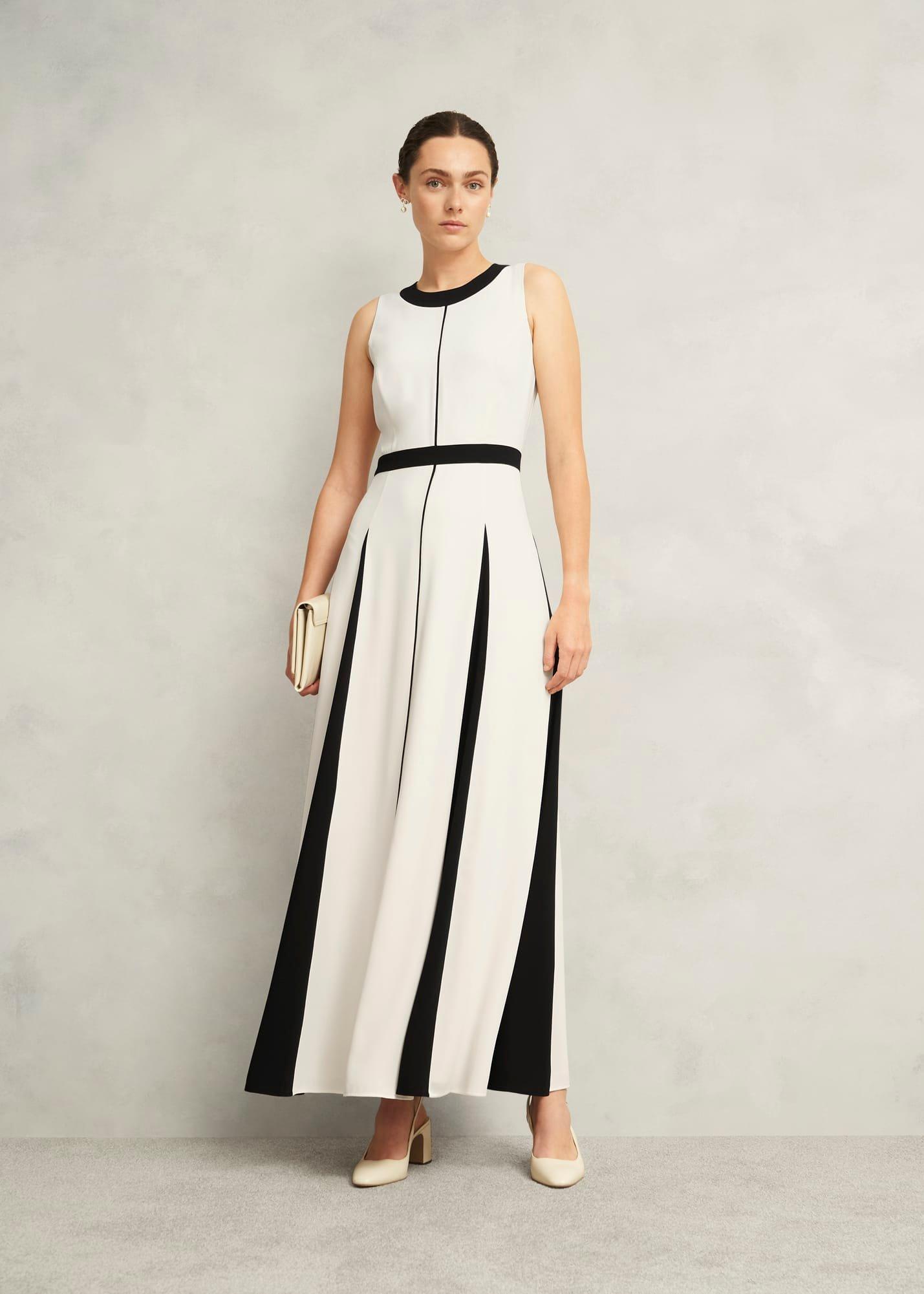 Jenn Colourblock Dress, Cream Black, hi-res