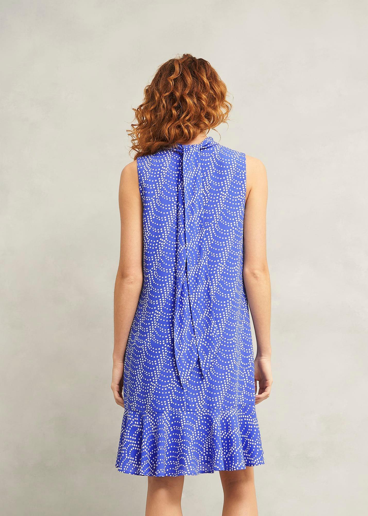 Ellis Spot Mini Dress, Blue Multi, hi-res