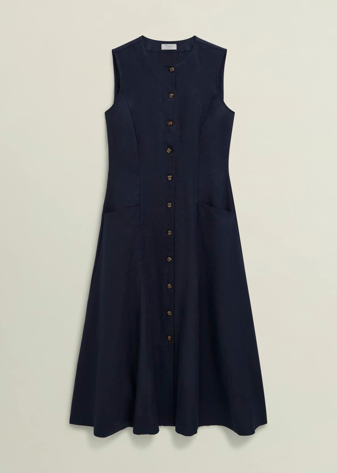 Carmen Dress, True Navy, hi-res