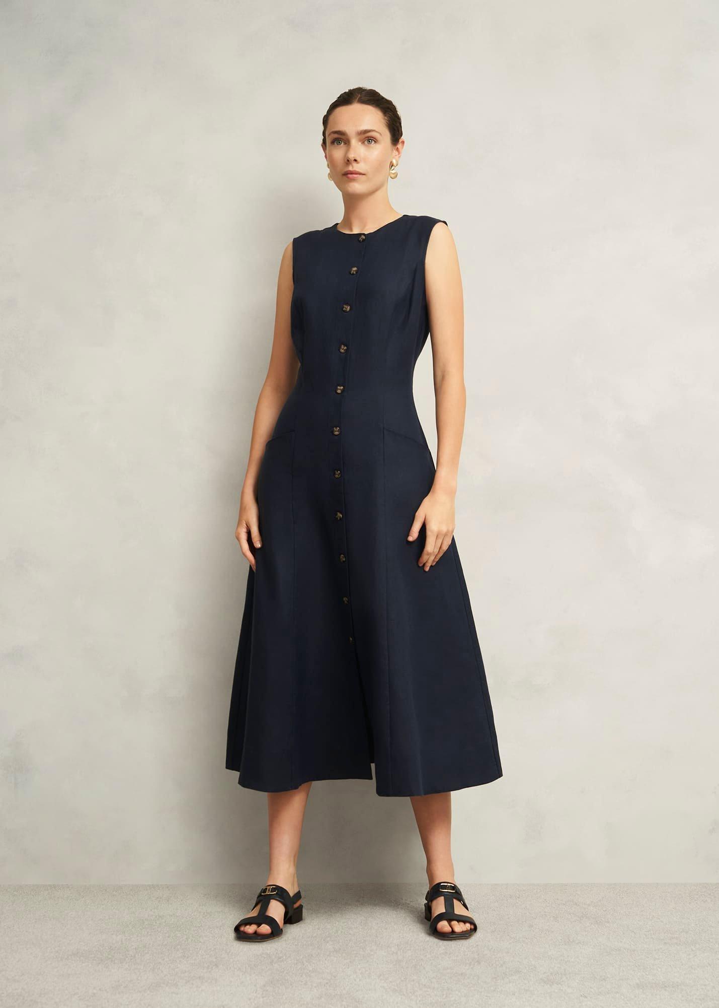 Carmen Dress, True Navy, hi-res