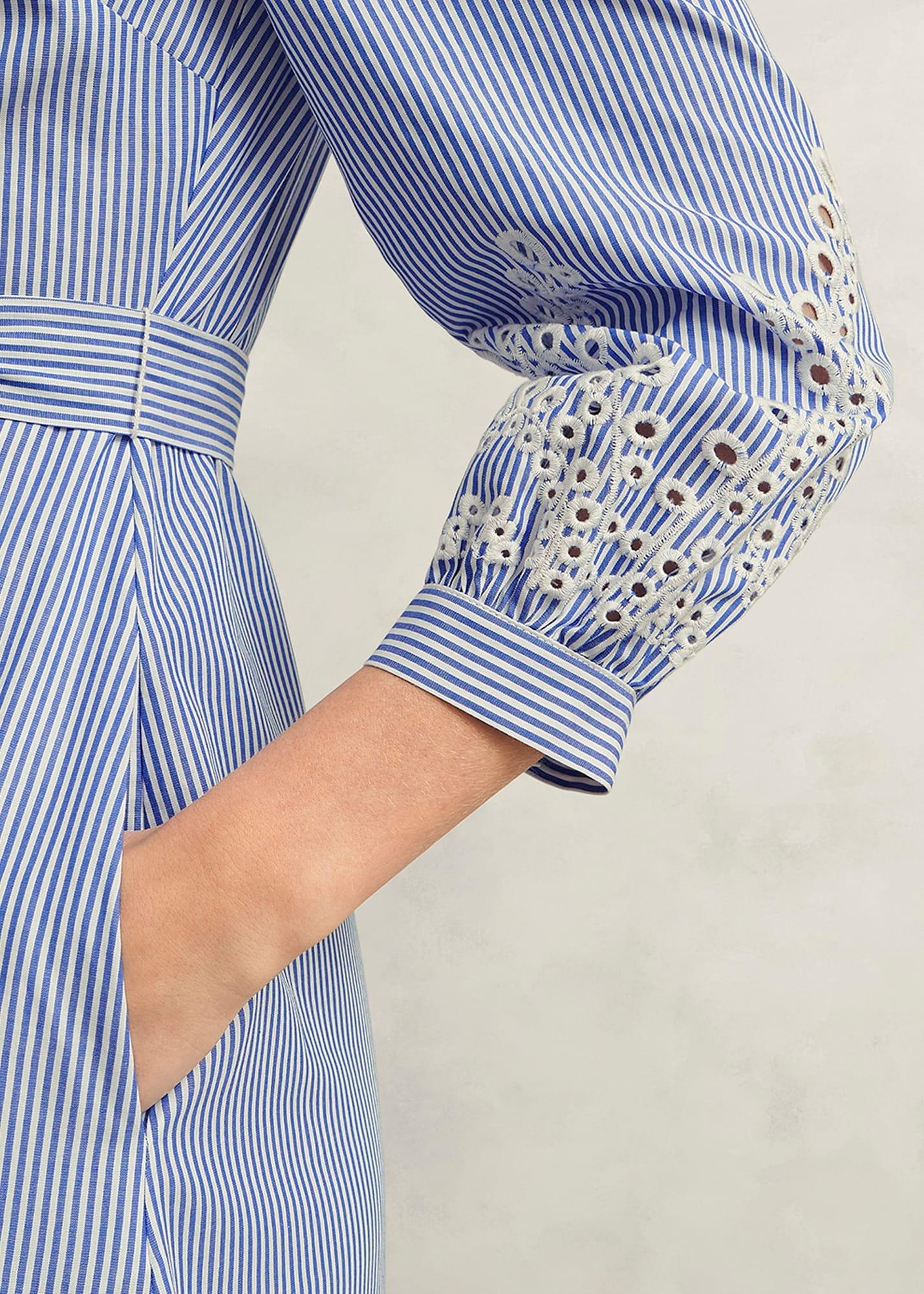 Juliette Cotton Dress, Blue Ivory, hi-res