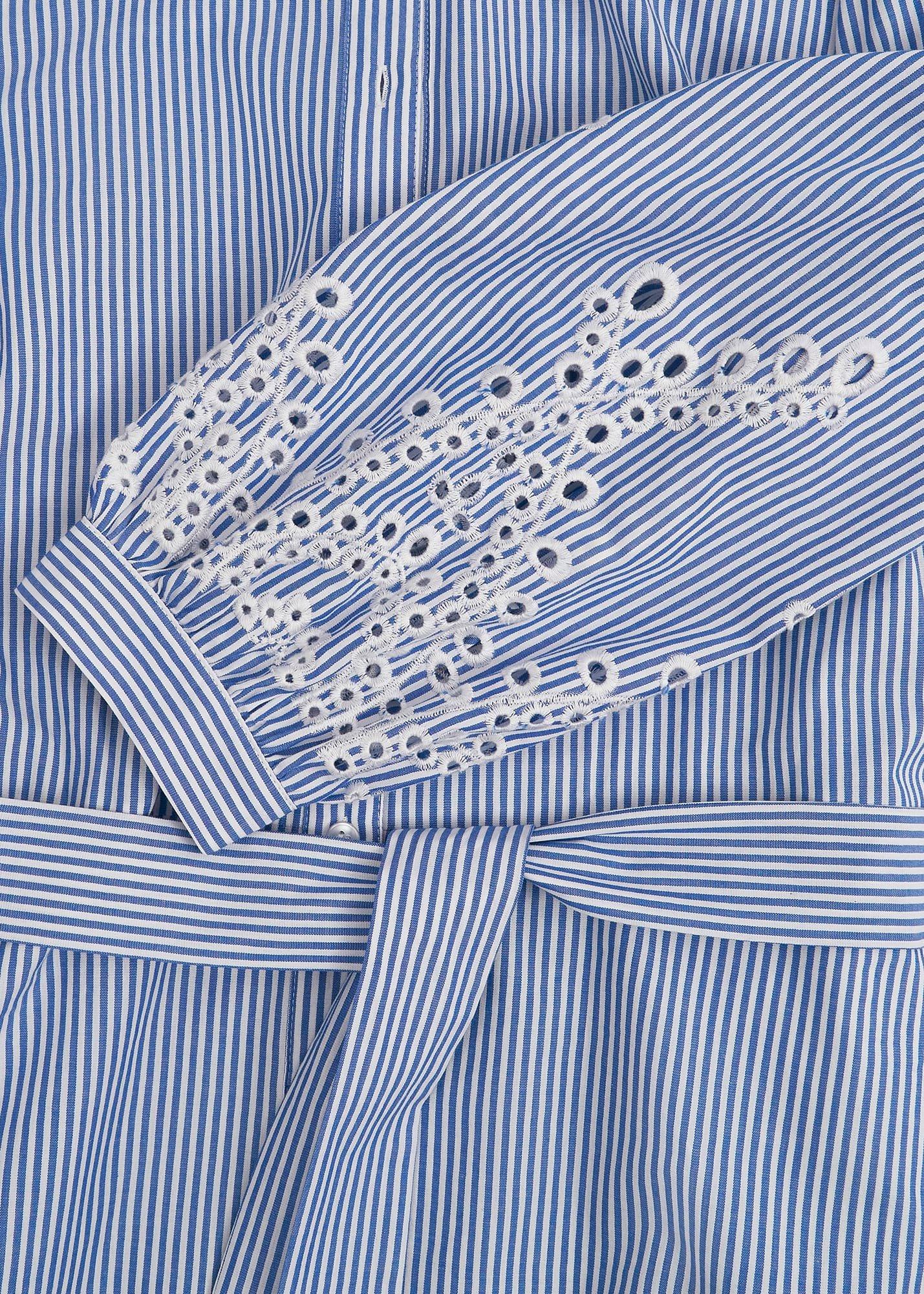 Juliette Cotton Dress, Blue Ivory, hi-res