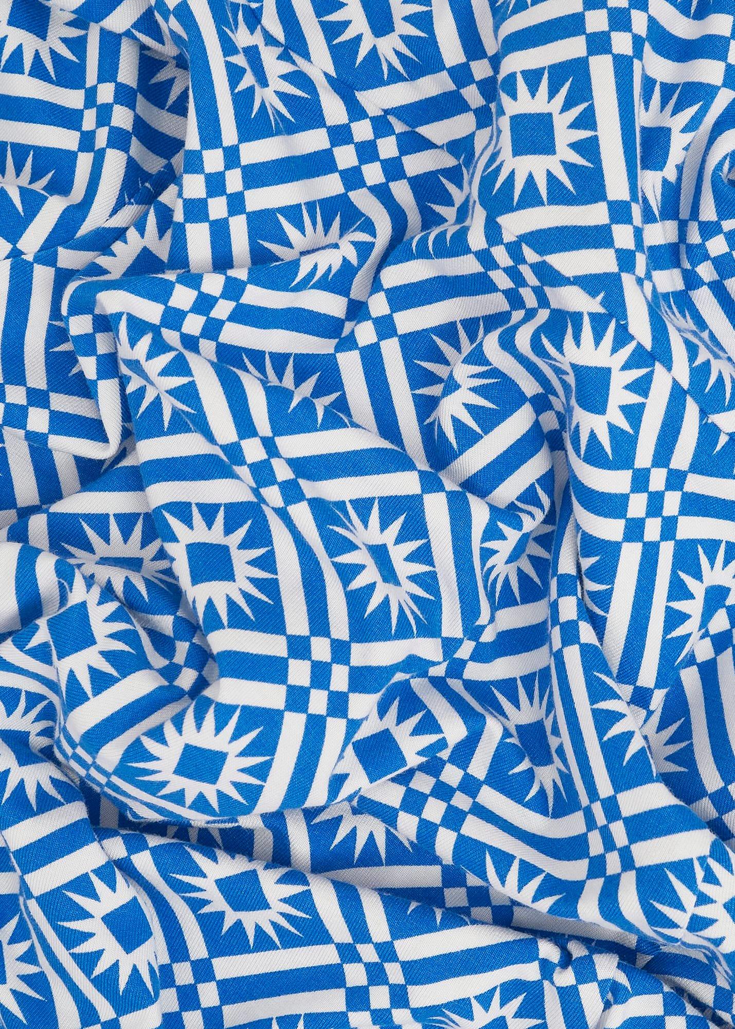 Lisa Jersey Dress, Blue Ivory, hi-res