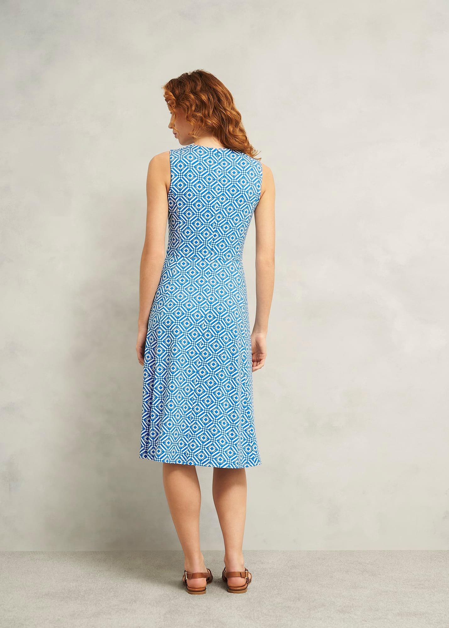 Petite Lisa Jersey Dress, Blue Ivory, hi-res