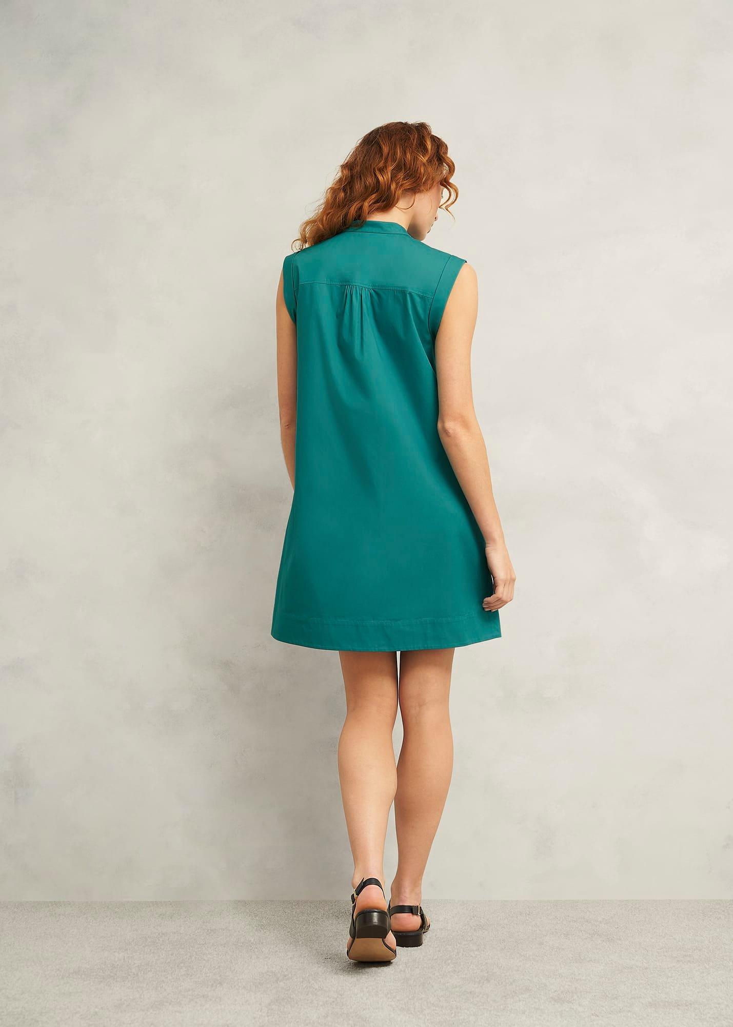 Skye Cotton Dress, Myrtle Green, hi-res