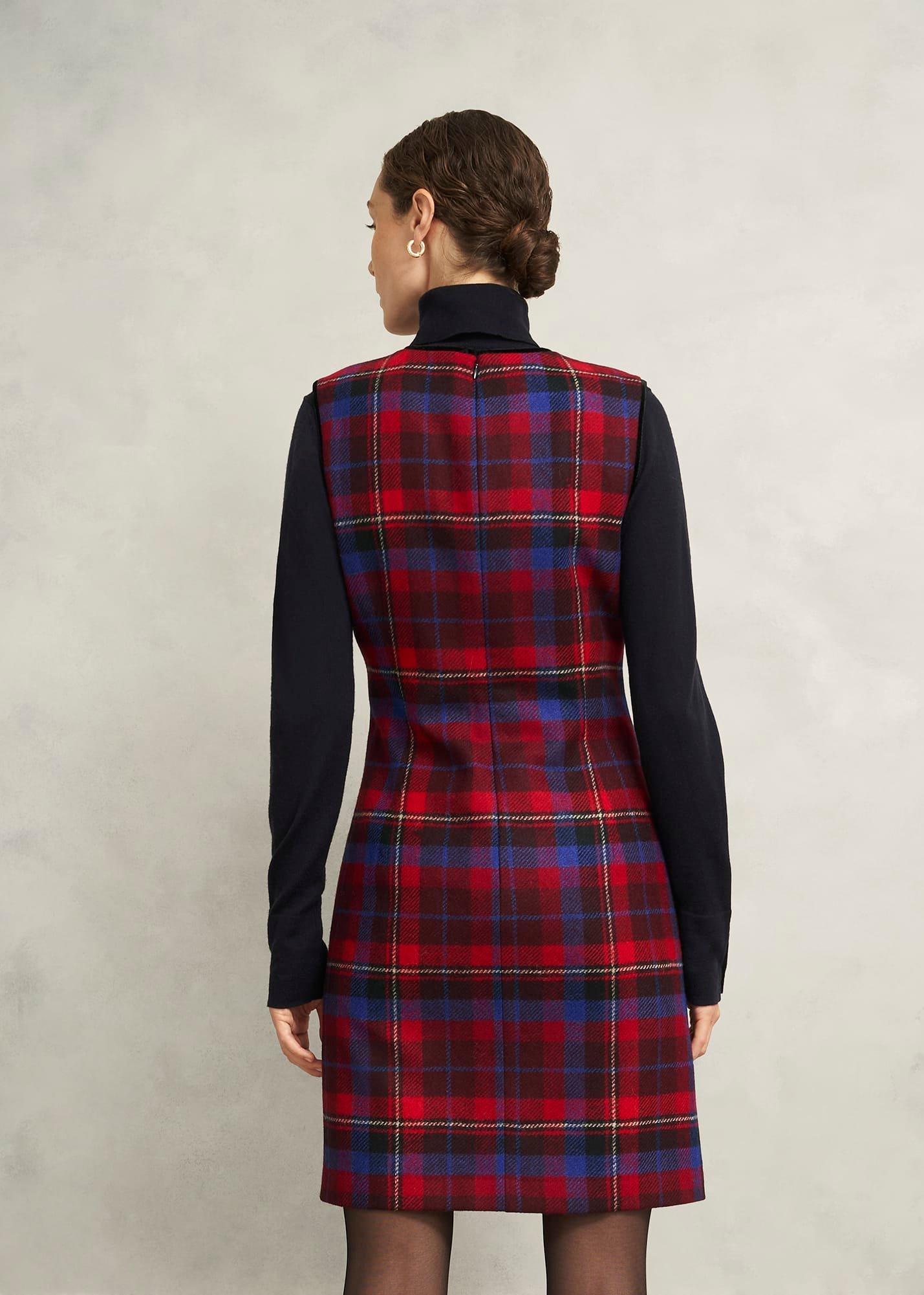 Ingrid Wool Dress, Red Multi, hi-res