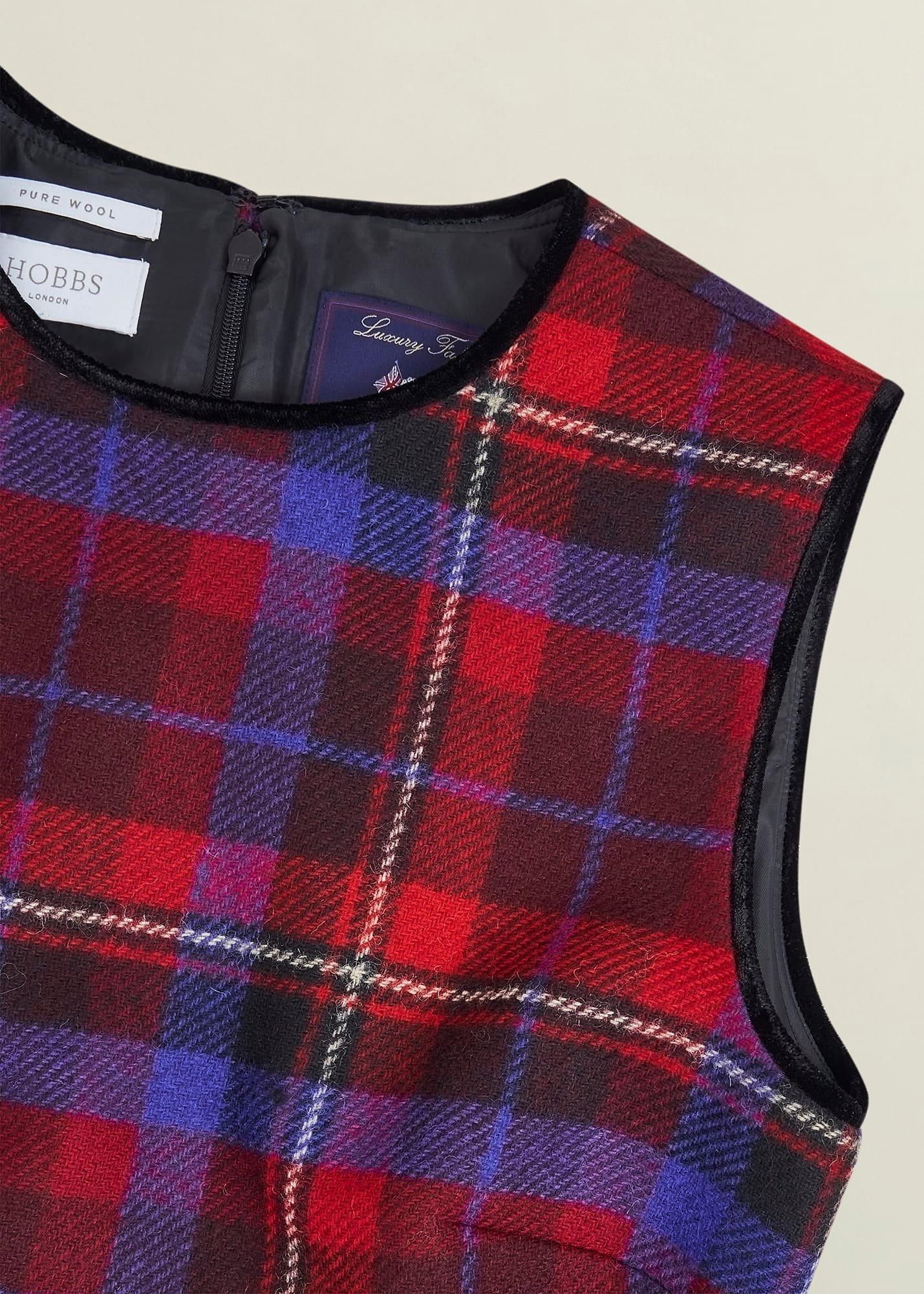 Ingrid Wool Dress, Red Multi, hi-res