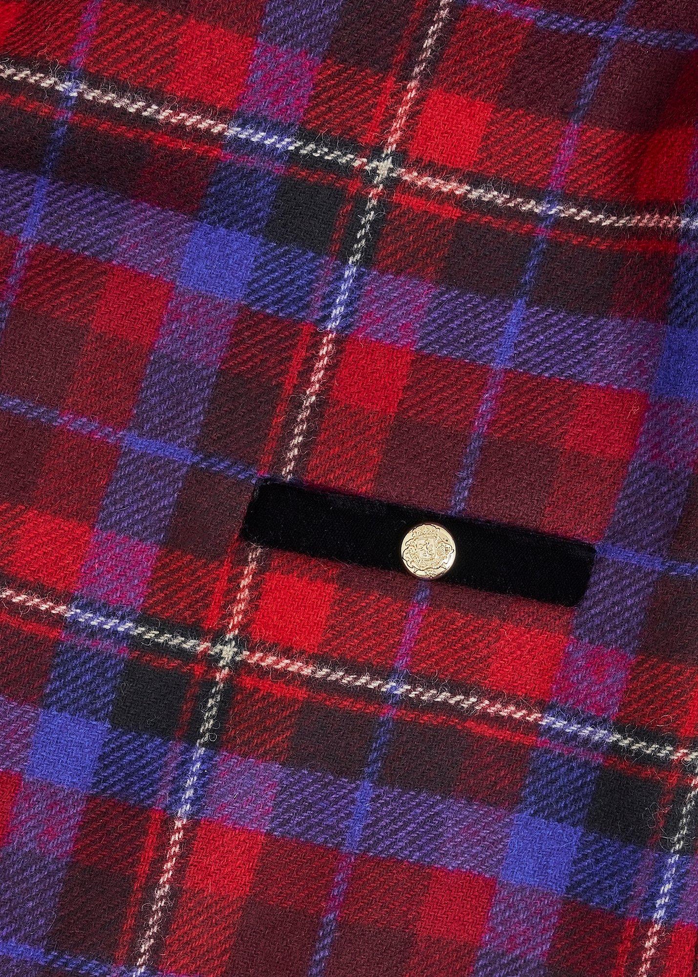 Petite Ingrid Wool Dress, Red Multi, hi-res