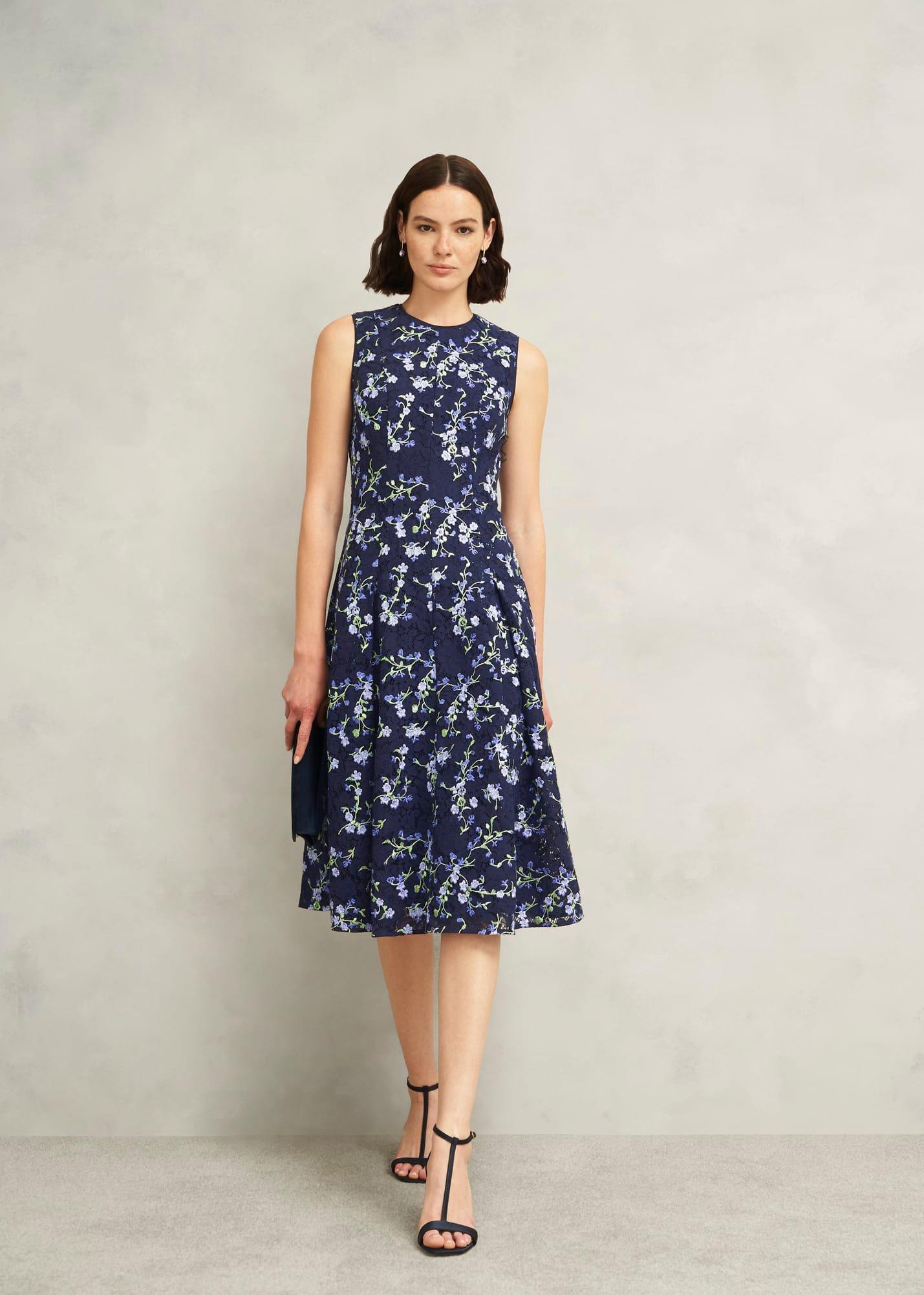 Ria Embroidered Floral Dress, Midnight Multi, hi-res