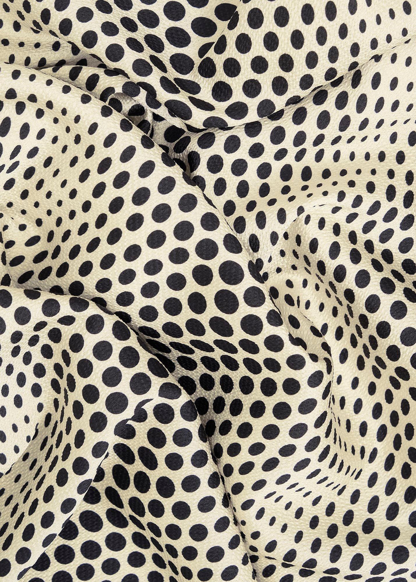 Paisley Spot Dress, Cream Black, hi-res