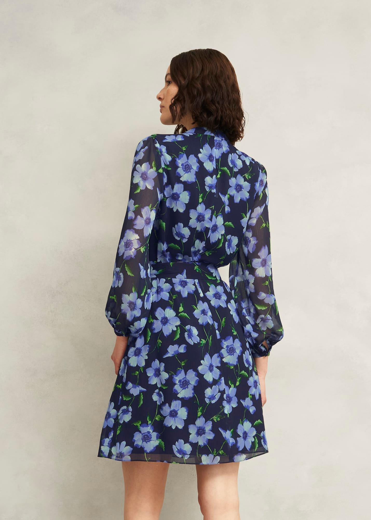 Gracie Tie Waist Dress, Midnight Multi, hi-res