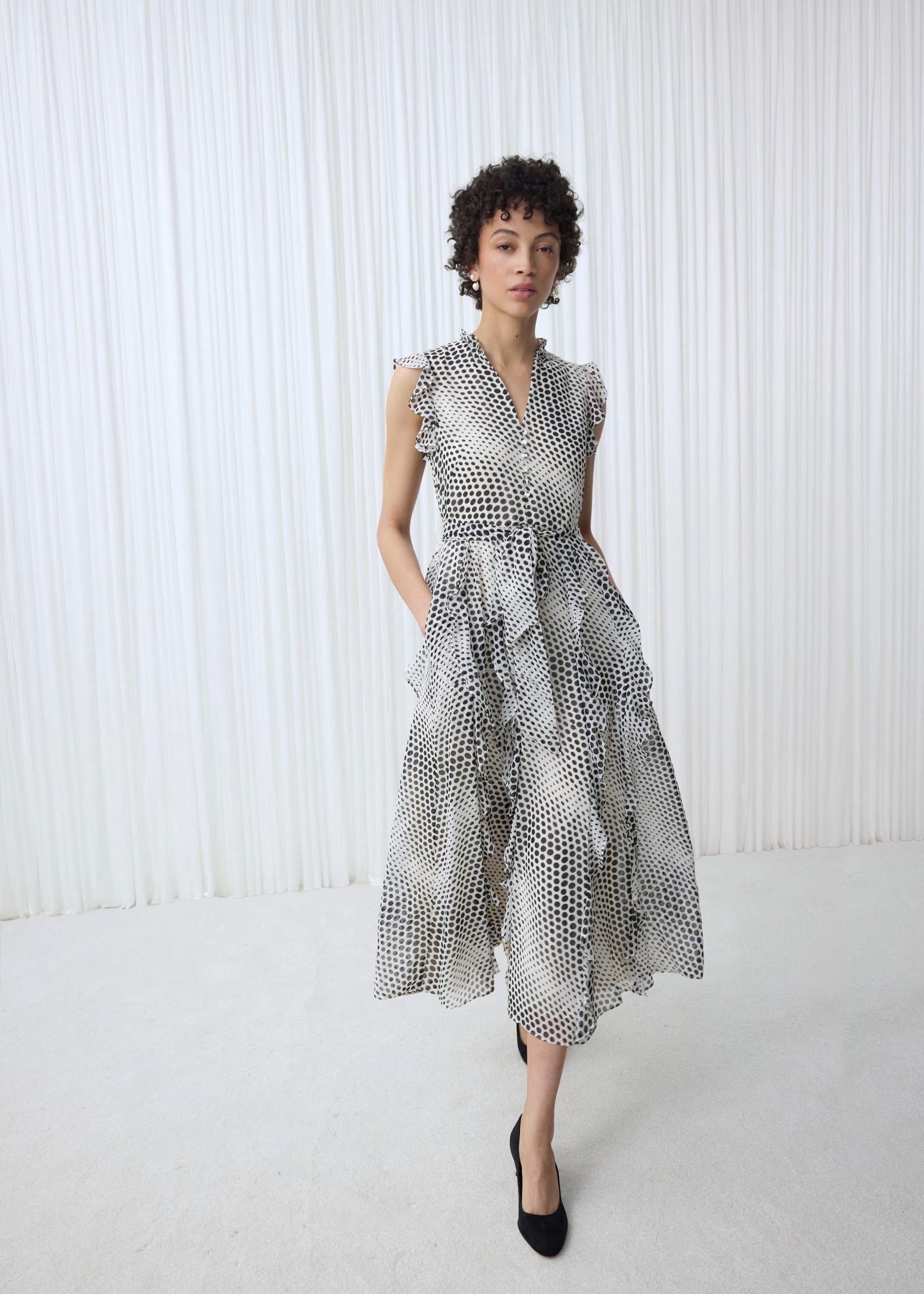 Nina Ruffle Midi Dress