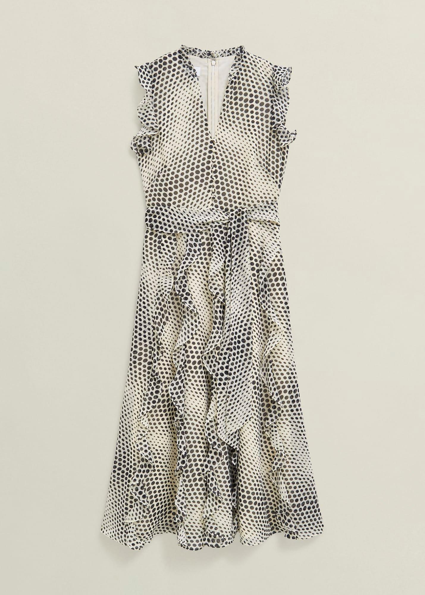 Petite Nina Ruffle Midi Dress