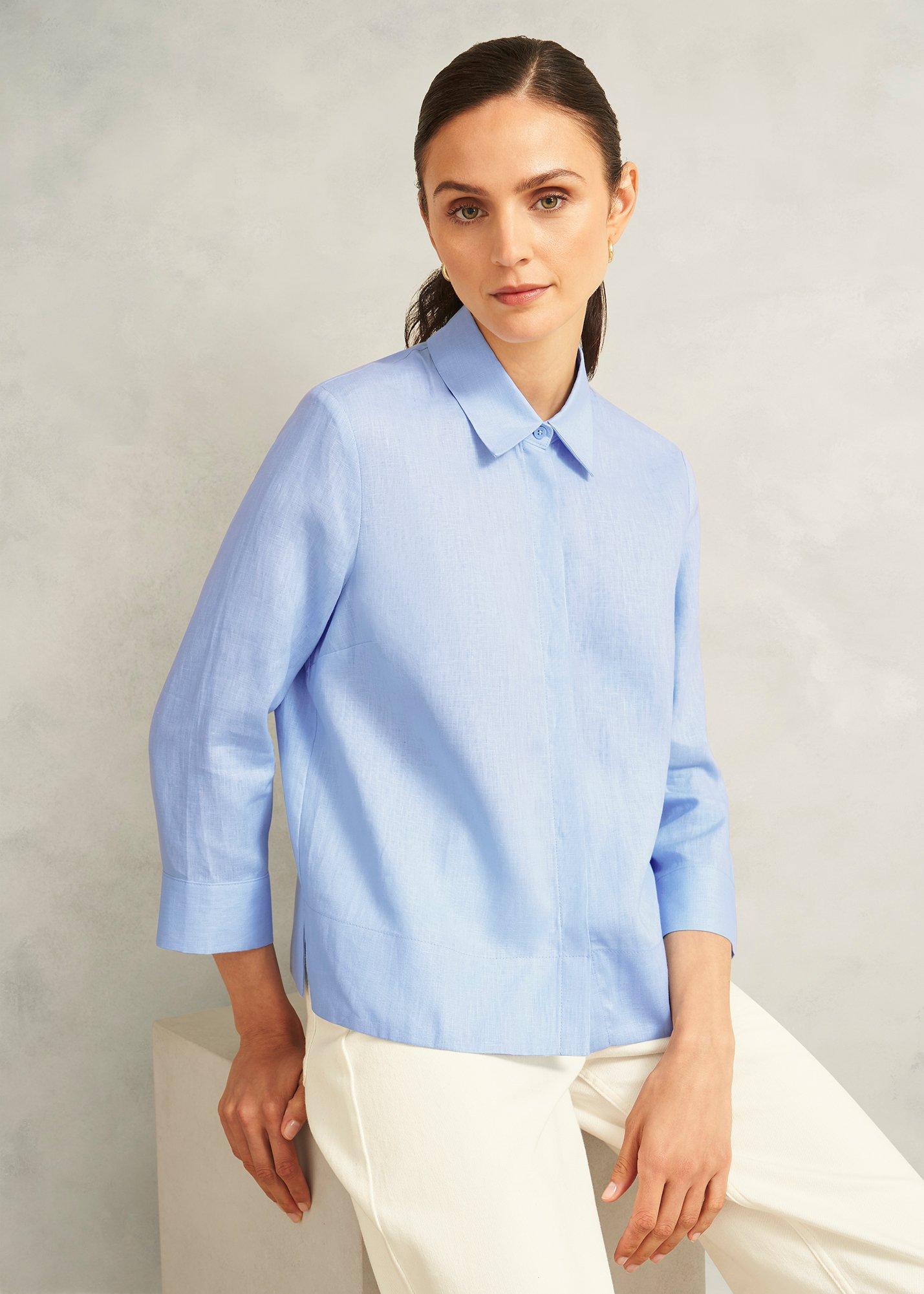 Light Blue Nita Shirt, Maya Blue, hi-res