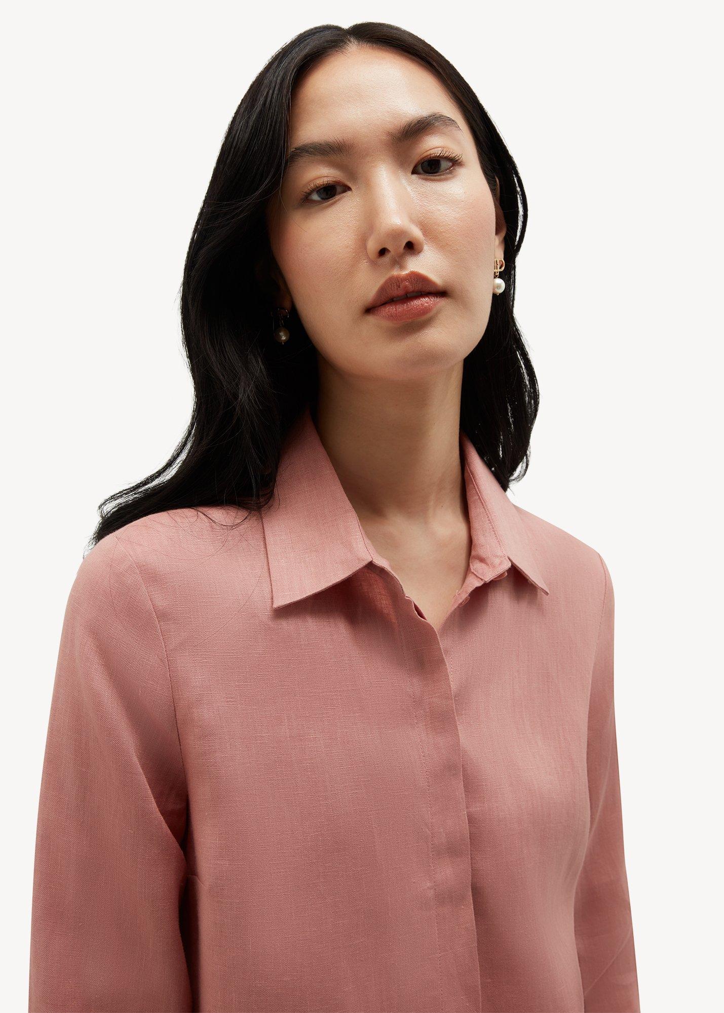 Nita Linen Shirt, Soft Peach Pink, hi-res