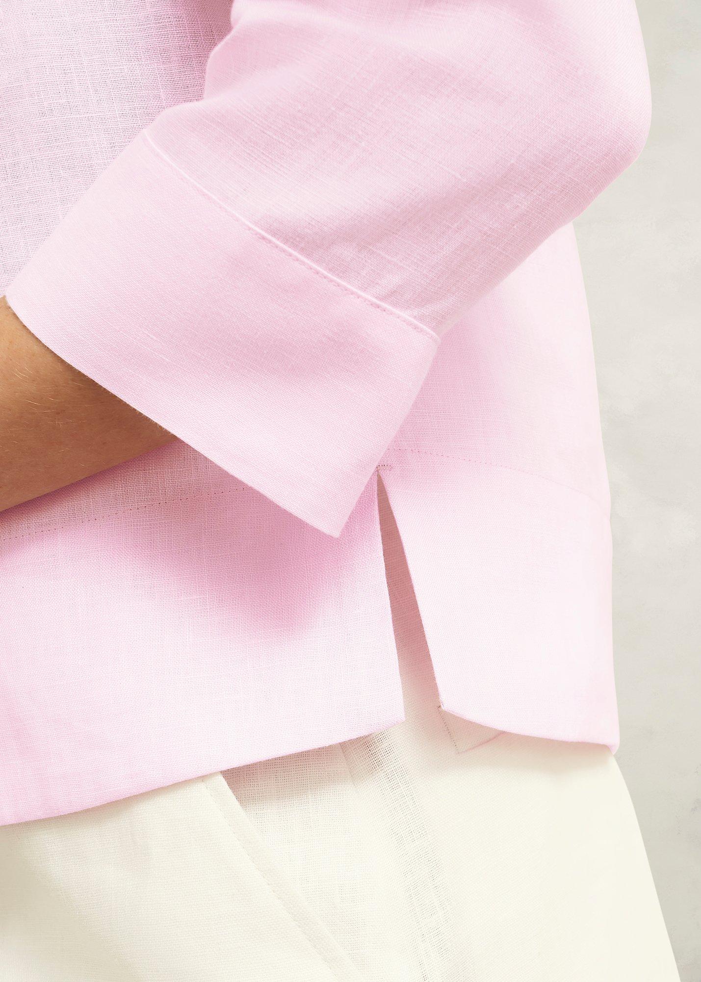 Light Pink Nita Linen Shirt, Wisteria Pink, hi-res