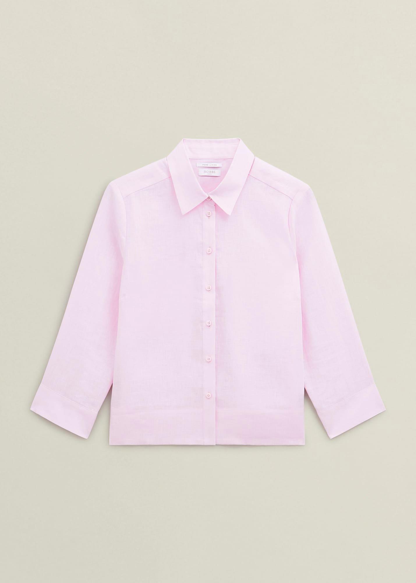 Light Pink Nita Linen Shirt