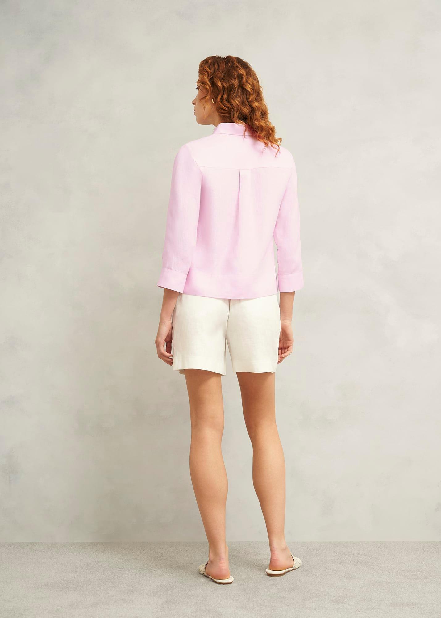 Light Pink Nita Linen Shirt, Wisteria Pink, hi-res