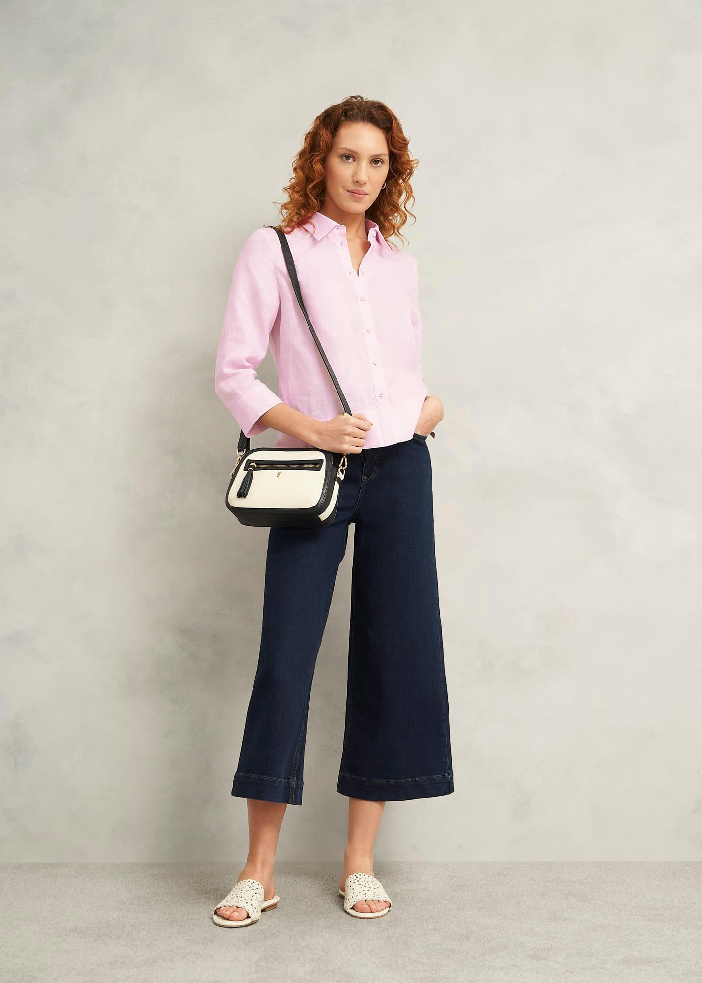 Light Pink Nita Linen Shirt, Wisteria Pink, hi-res