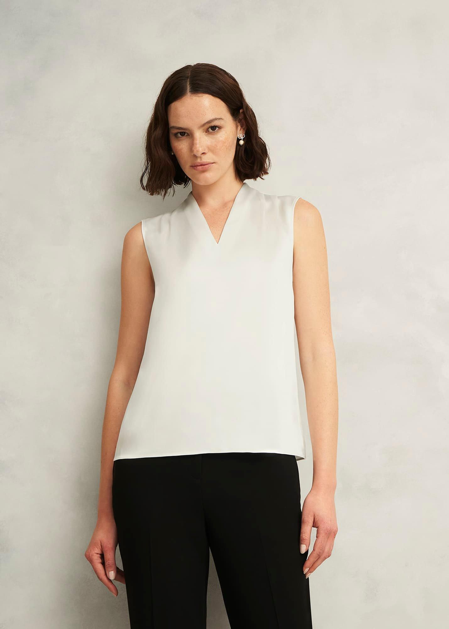 Ivory Nina Satin Blouse