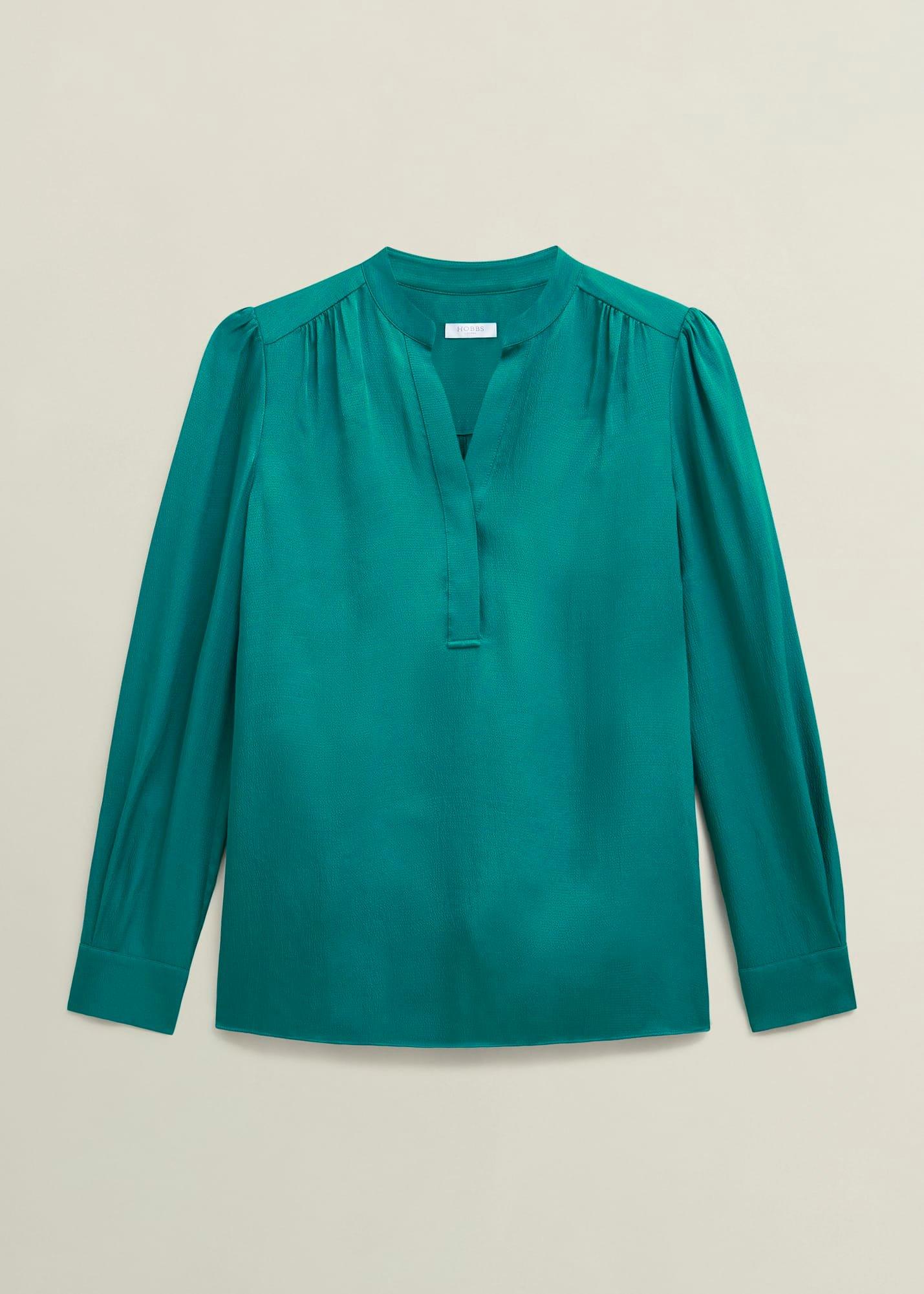 Jade Blouse, Deep Lake Green, hi-res