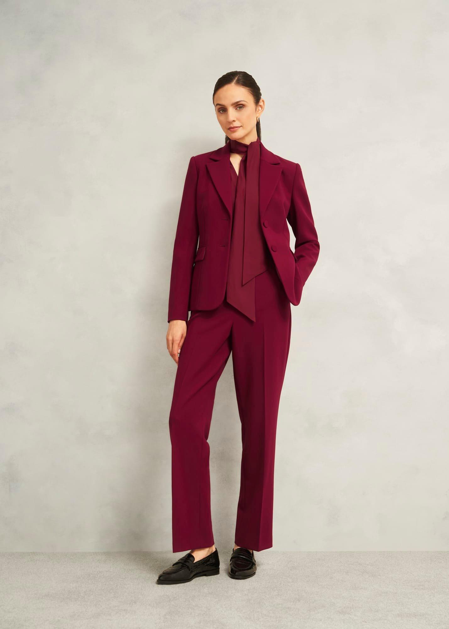 Mimi Silk Blouse, Beryl Red, hi-res