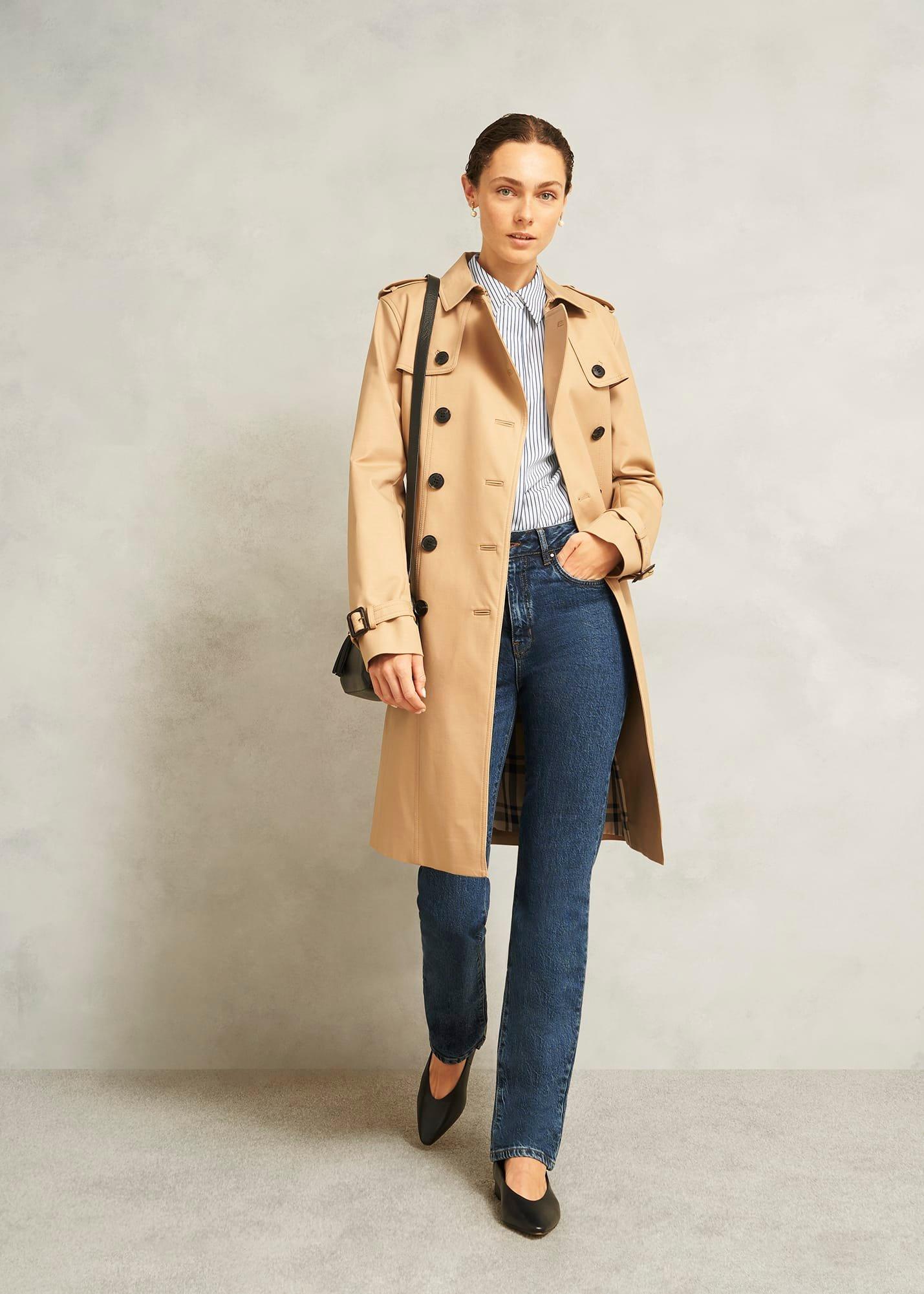 Andra Cotton Blend Shirt, White Navy, hi-res