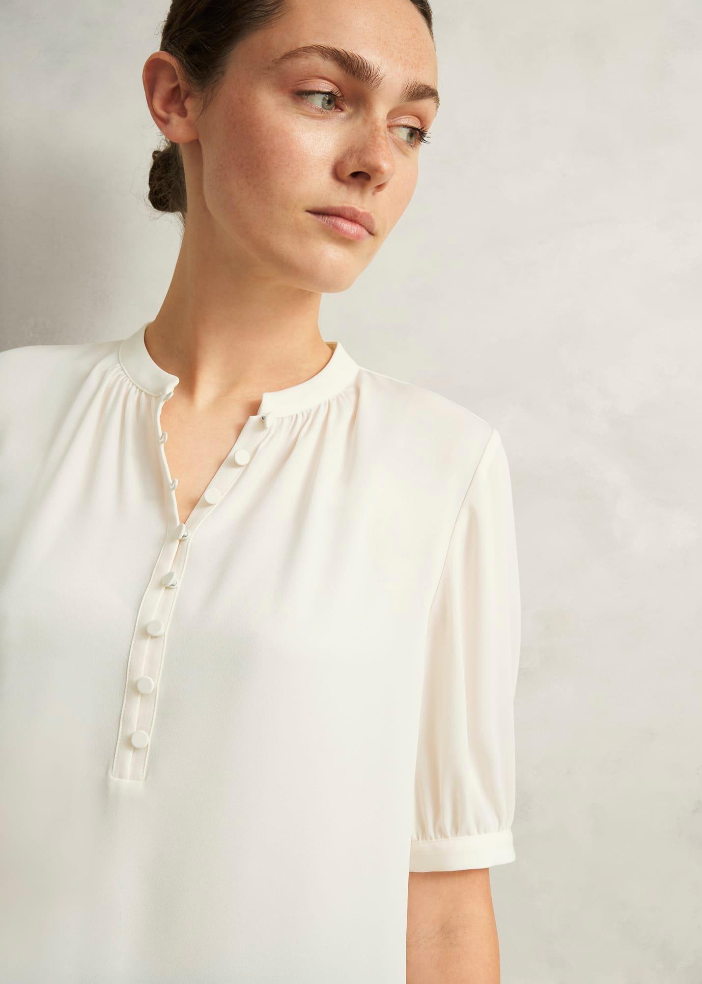 Buttercream Azalea Blouse, Buttercream, hi-res