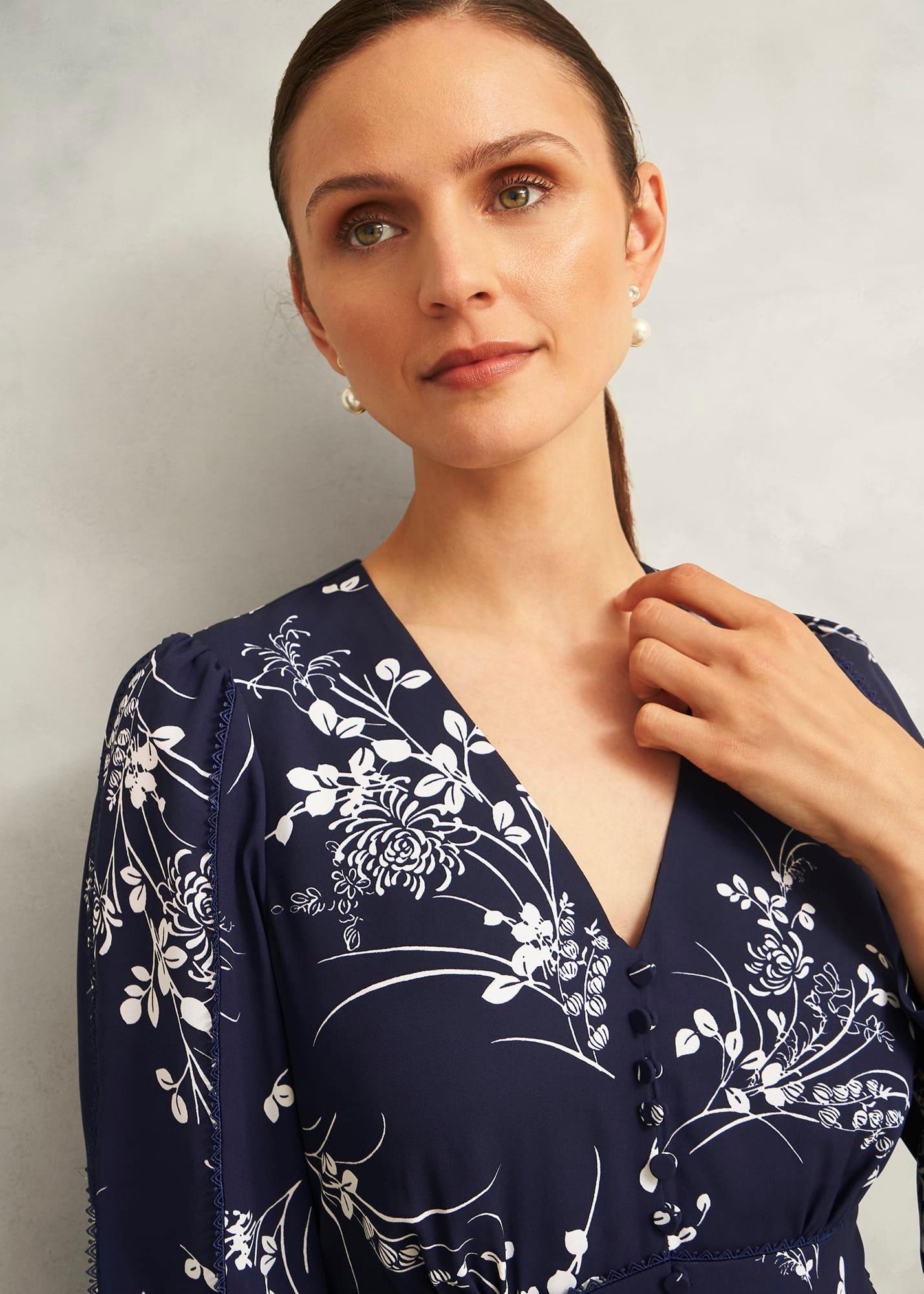 Brielle Trimmed Top, Midnight Multi, hi-res