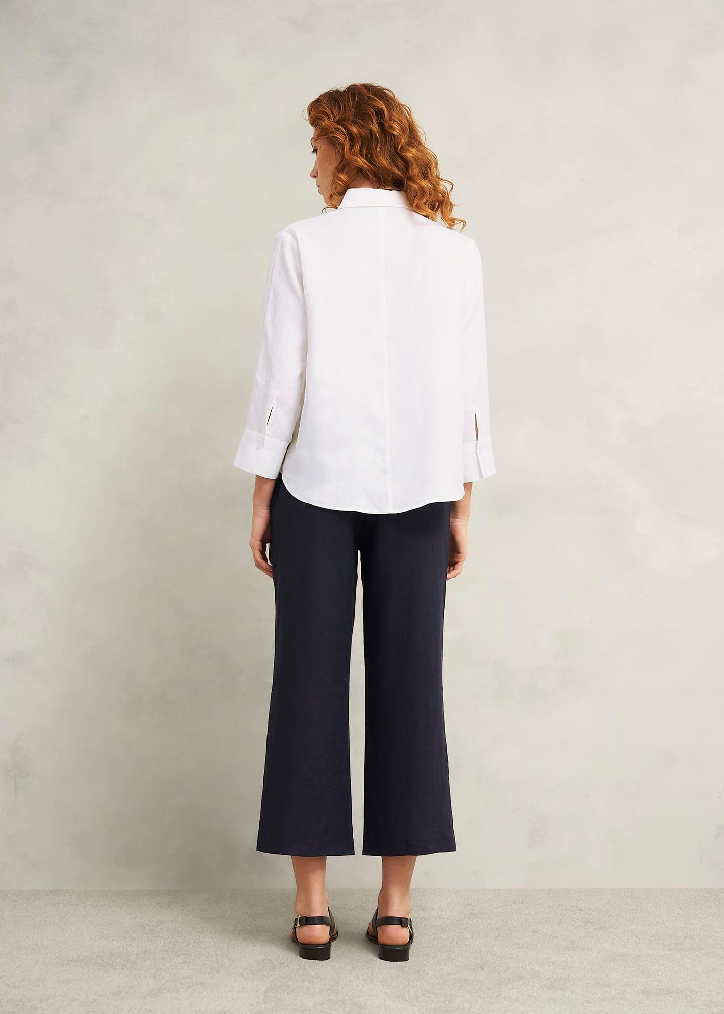 Vita Linen Shirt, White, hi-res