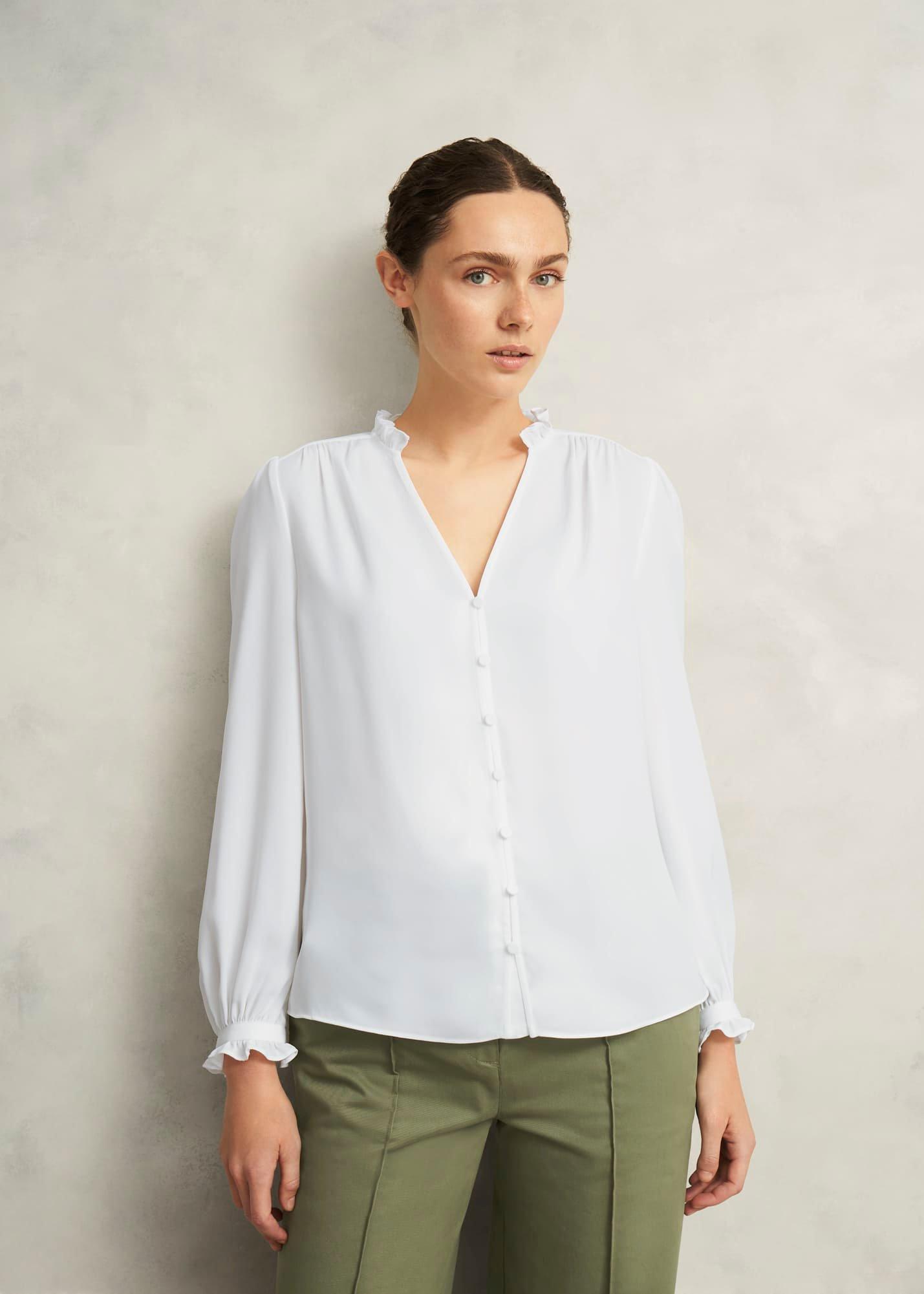 Ivory Rosalie Long Sleeve Blouse