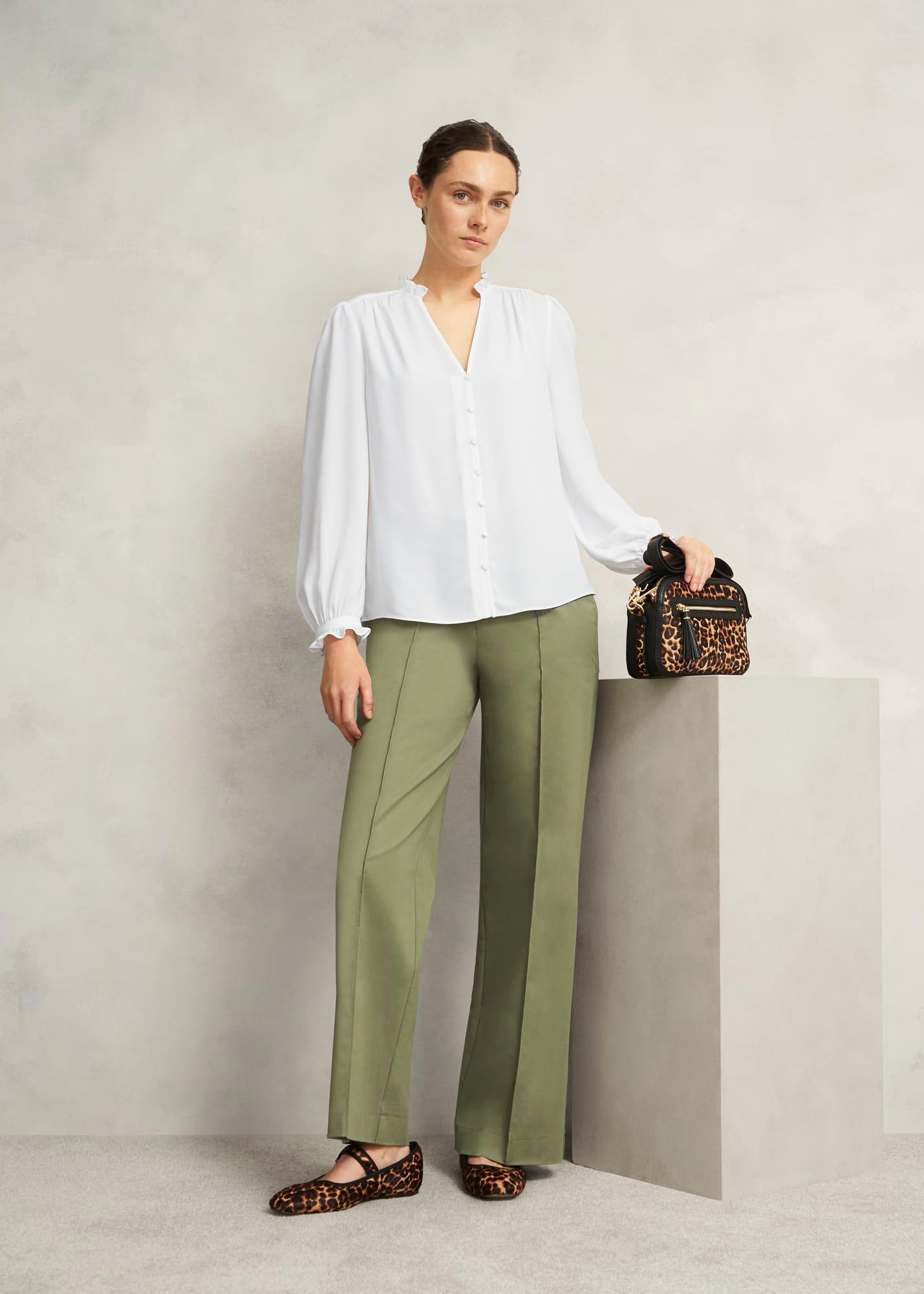 Ivory Rosalie Long Sleeve Blouse, Ivory, hi-res