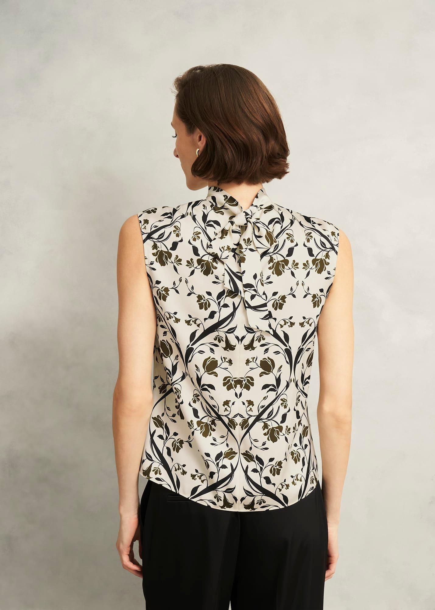 Harptree Blouse, Ivory Olive, hi-res