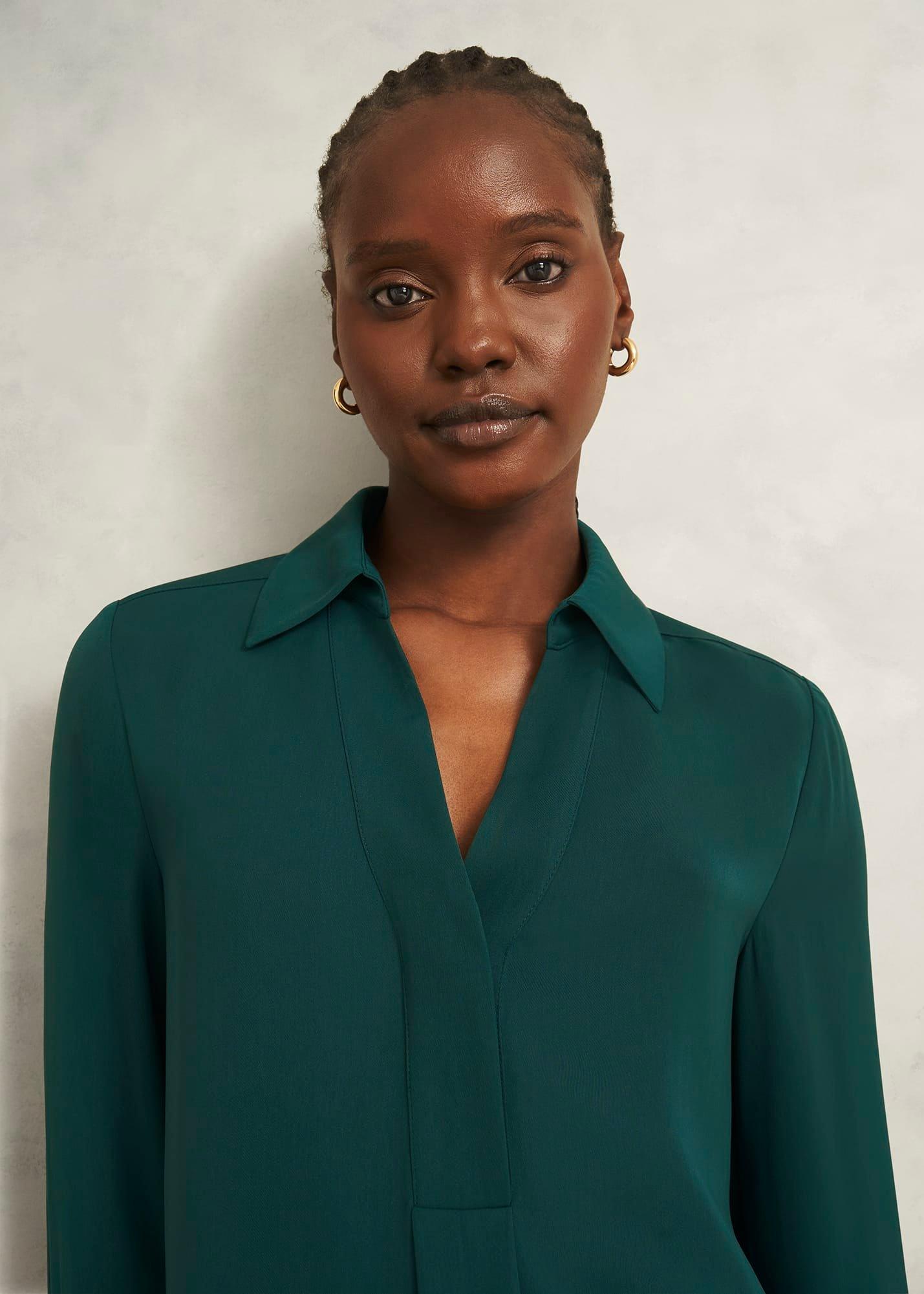 Marie Blouse, Ponderosa Green, hi-res