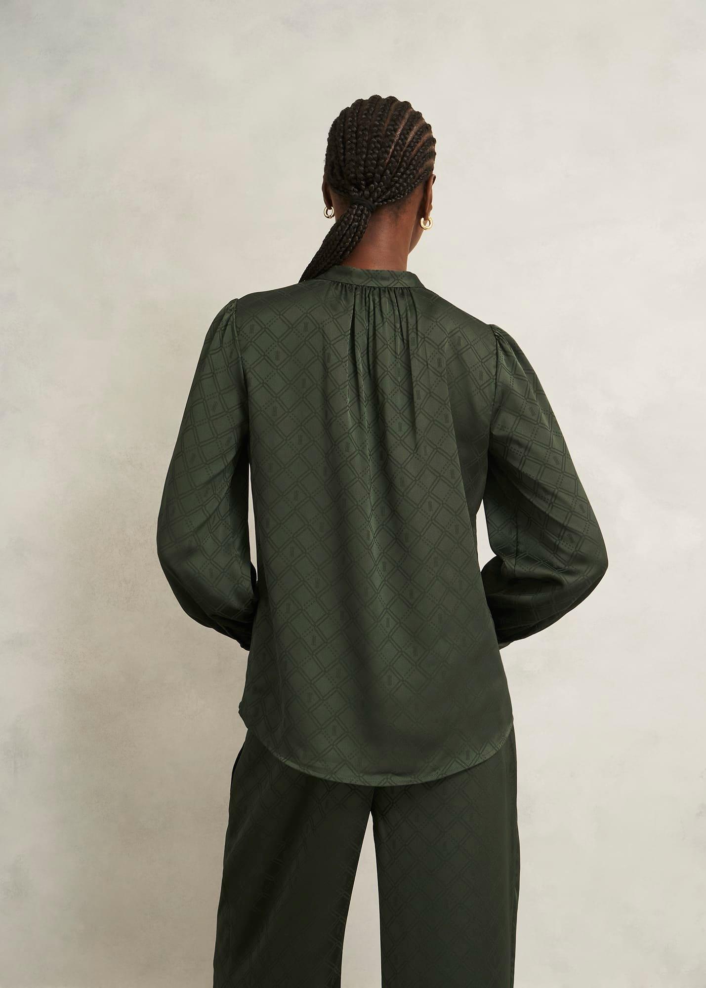 Lucia Blouse, Woodland Green, hi-res