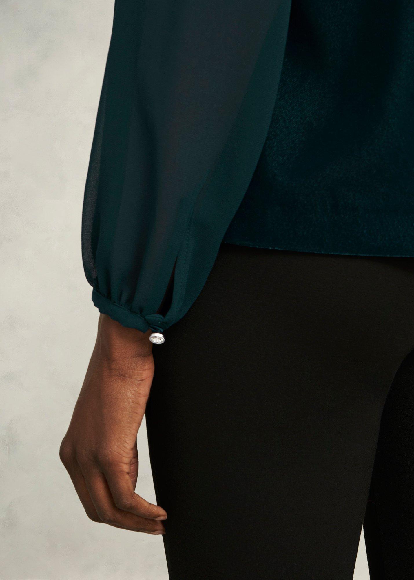 Tallulah Velvet Top, Evergreen, hi-res