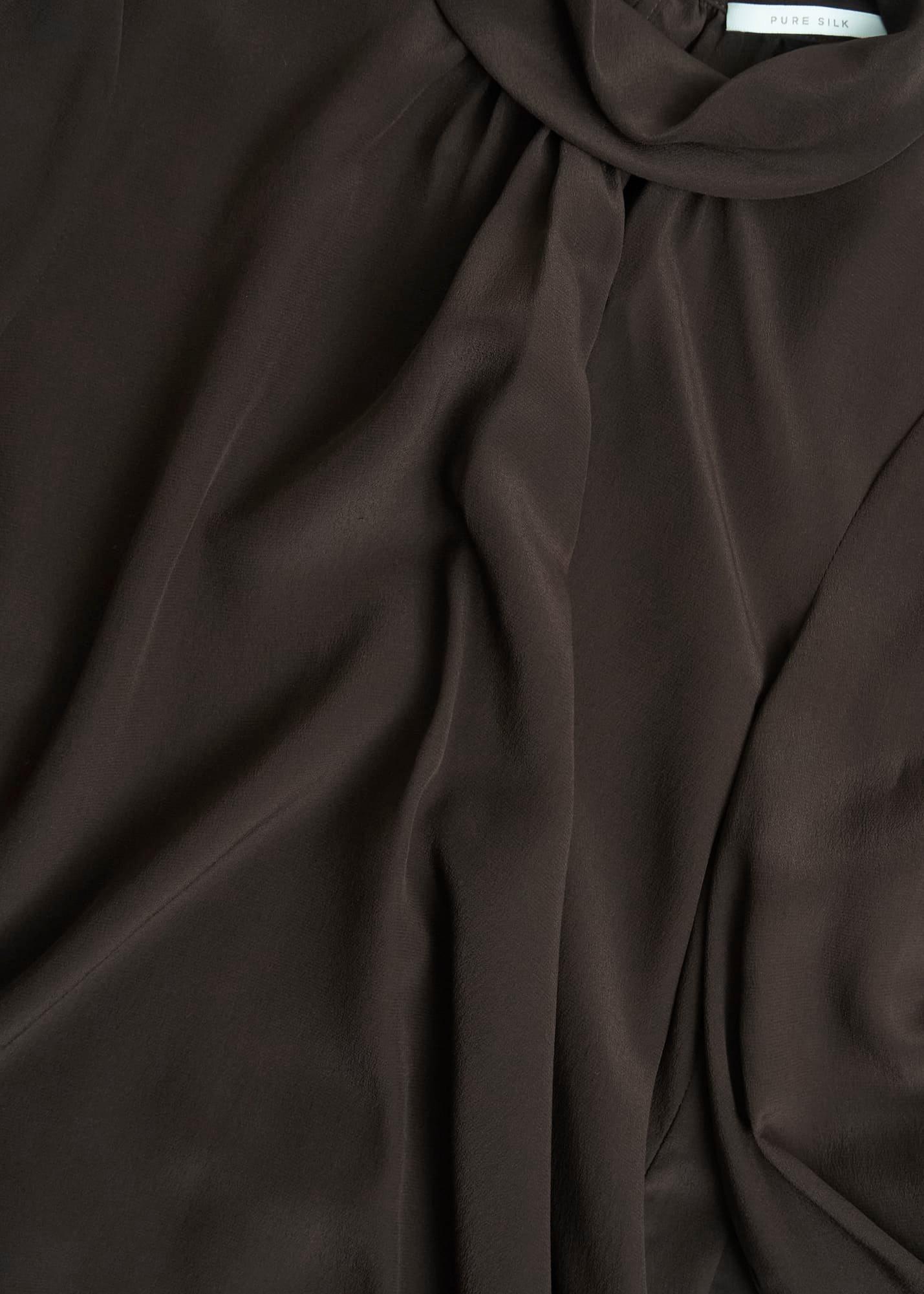 Debby Silk Blouse, Deep Brown, hi-res