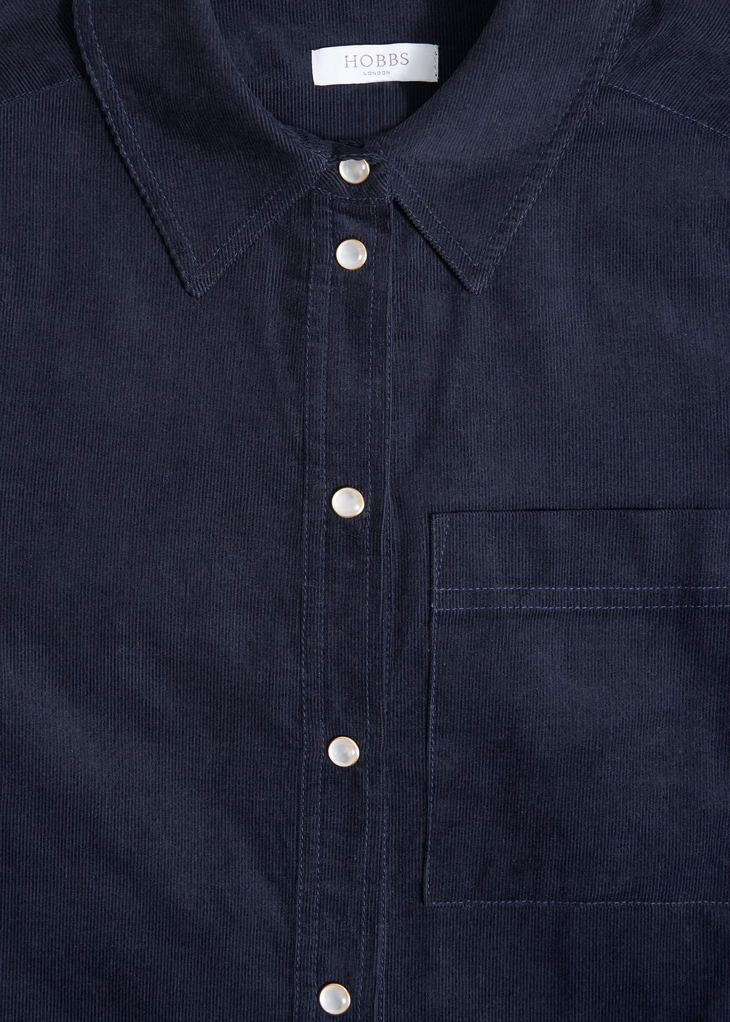 Adina Corduroy Shirt, Navy, hi-res