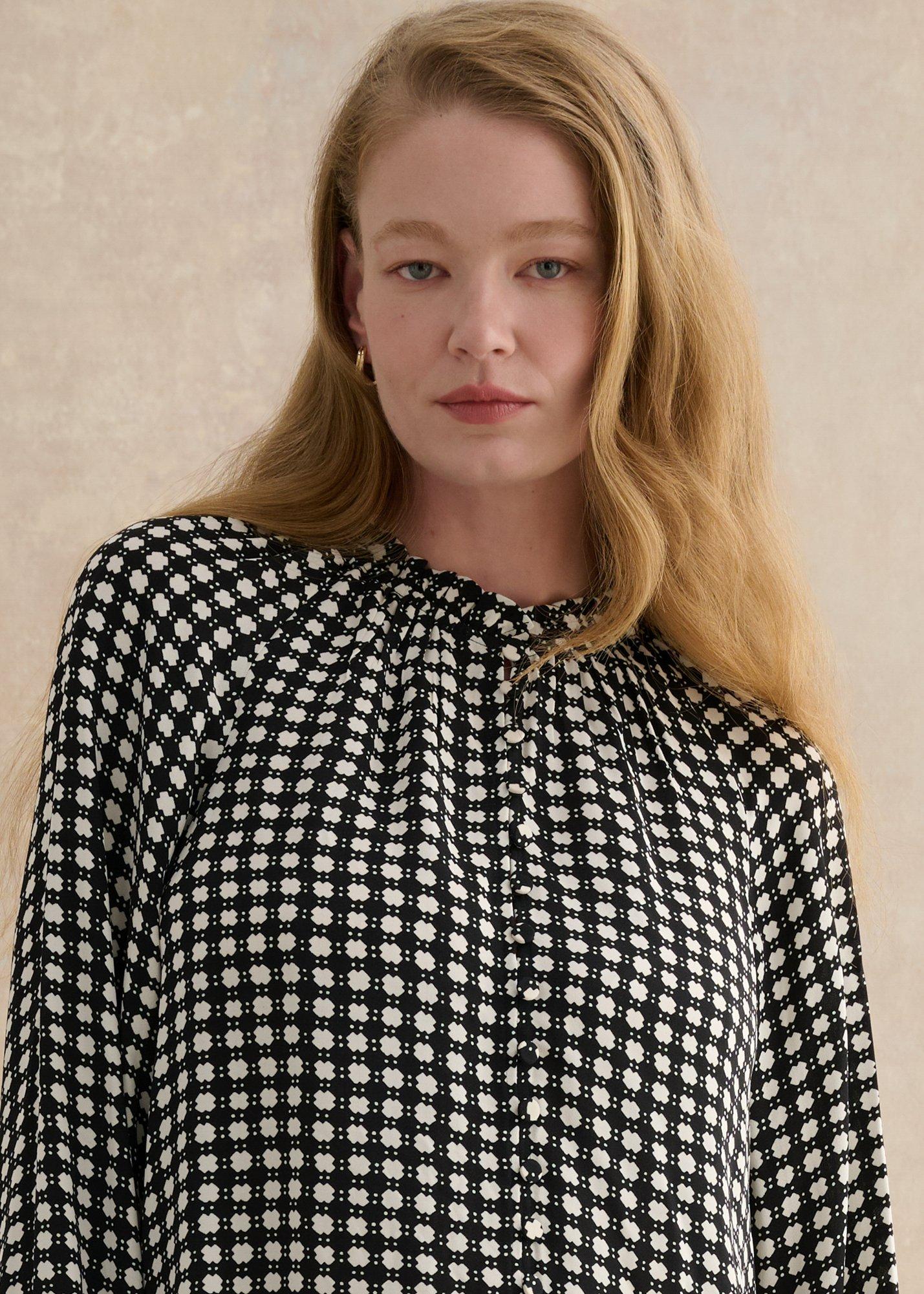 Hewlett Geo Top, Black Cream, hi-res