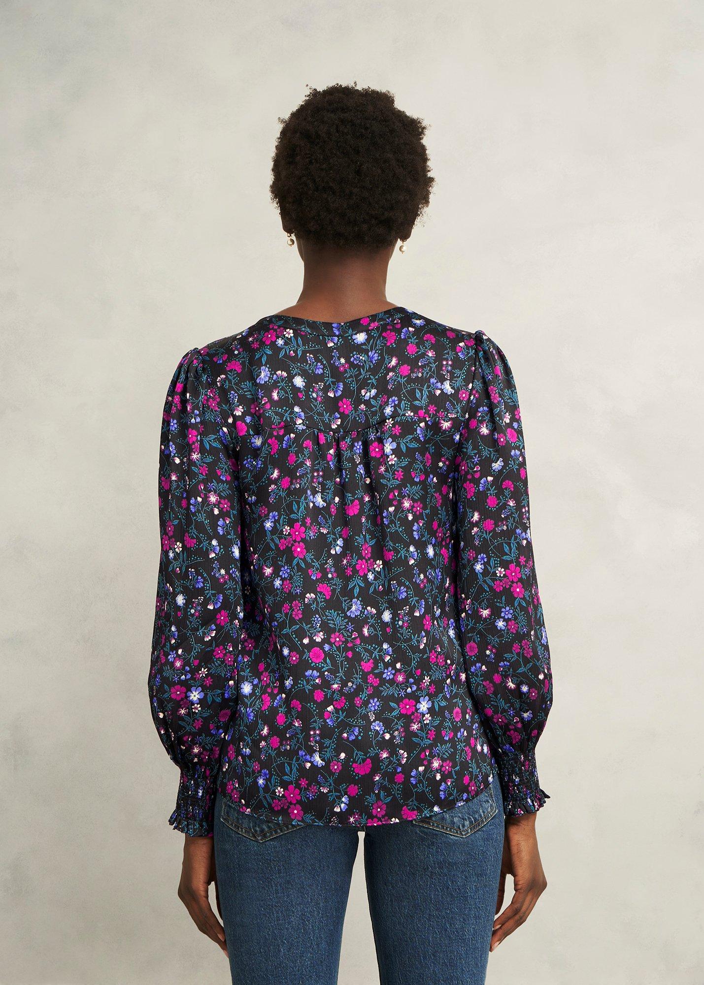 Tasha Blouse, Black Multi, hi-res