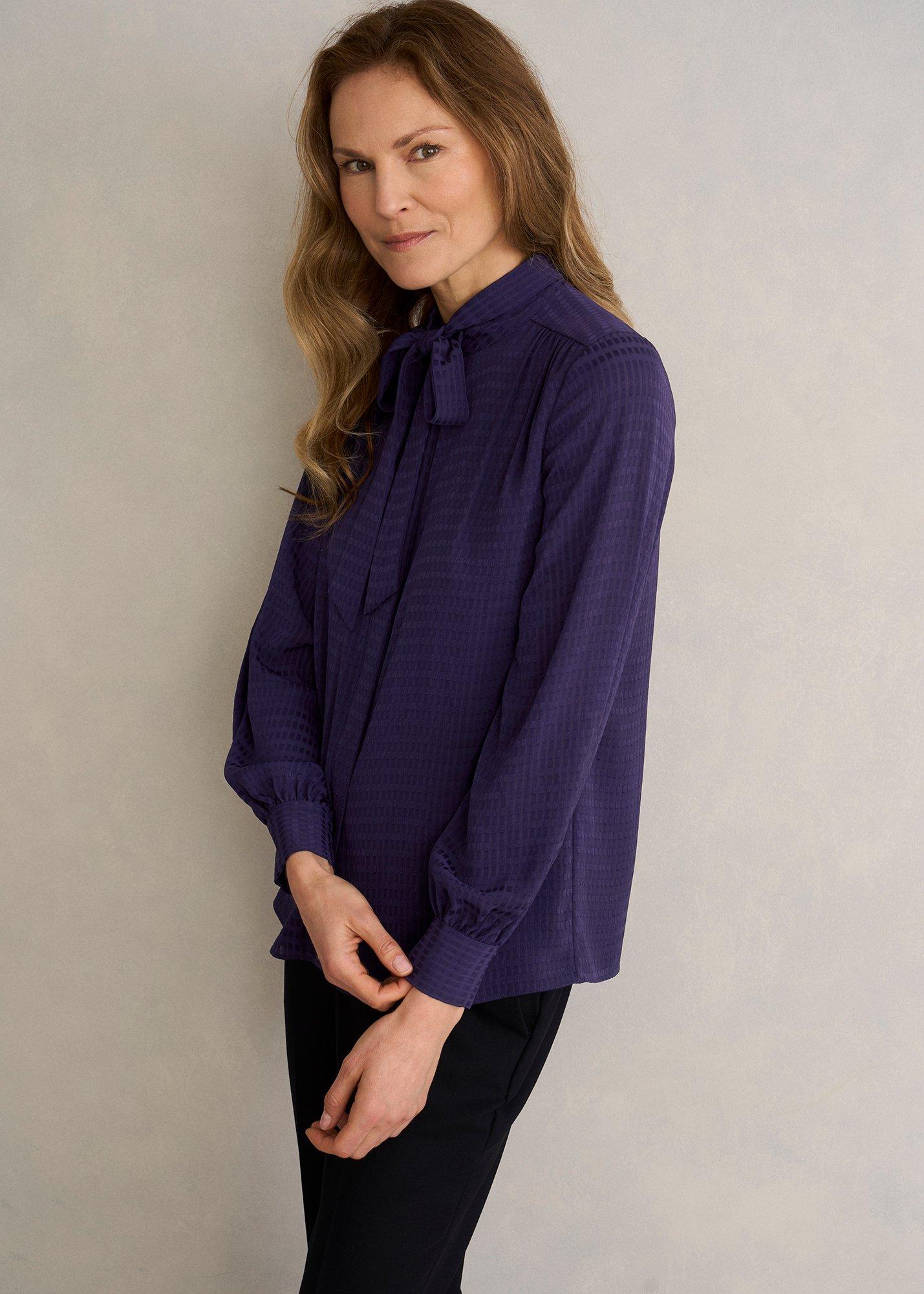 Gabrielle Blouse, Midnight Purple, hi-res