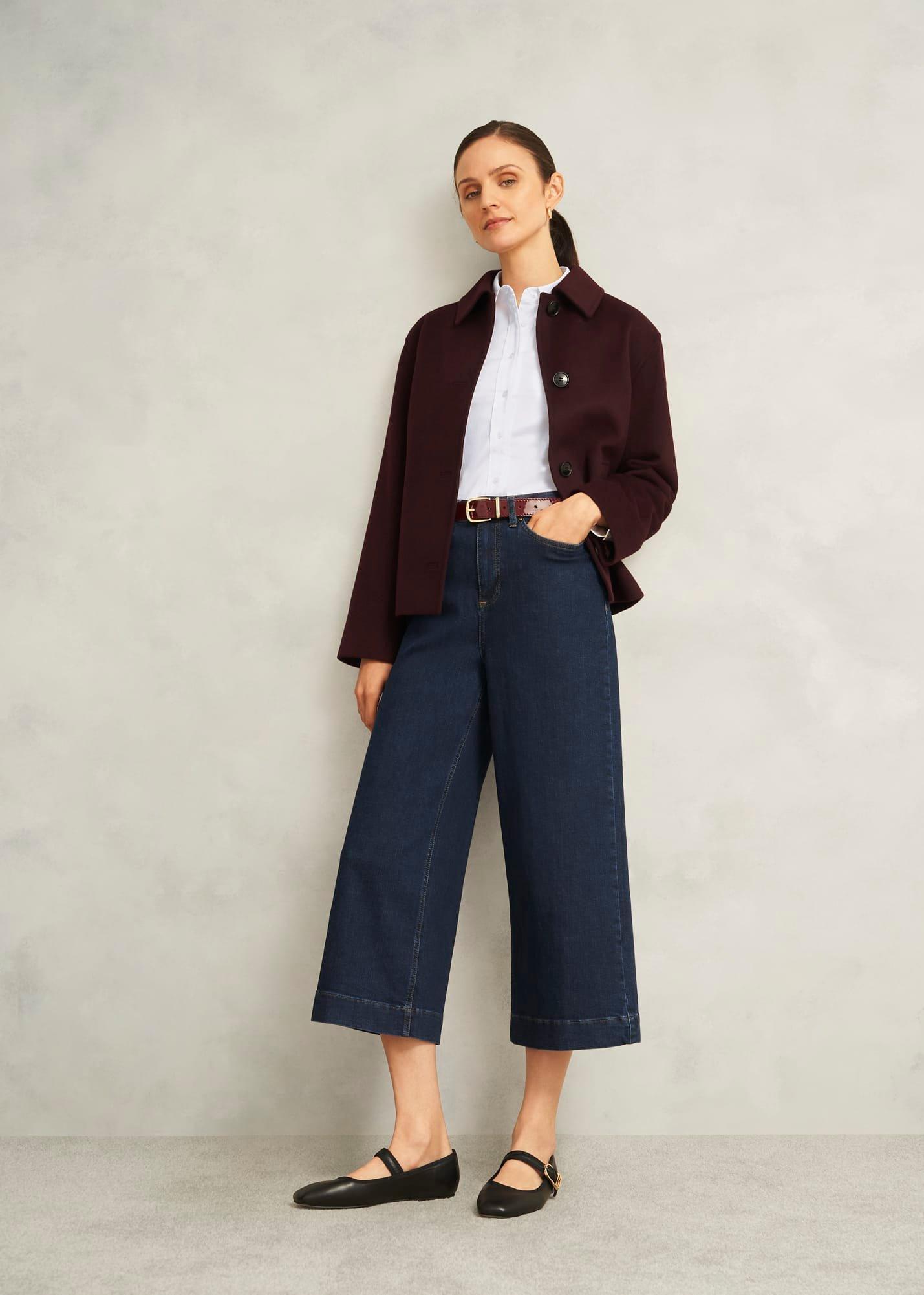 Viola Cotton Blend Shirt, White, hi-res