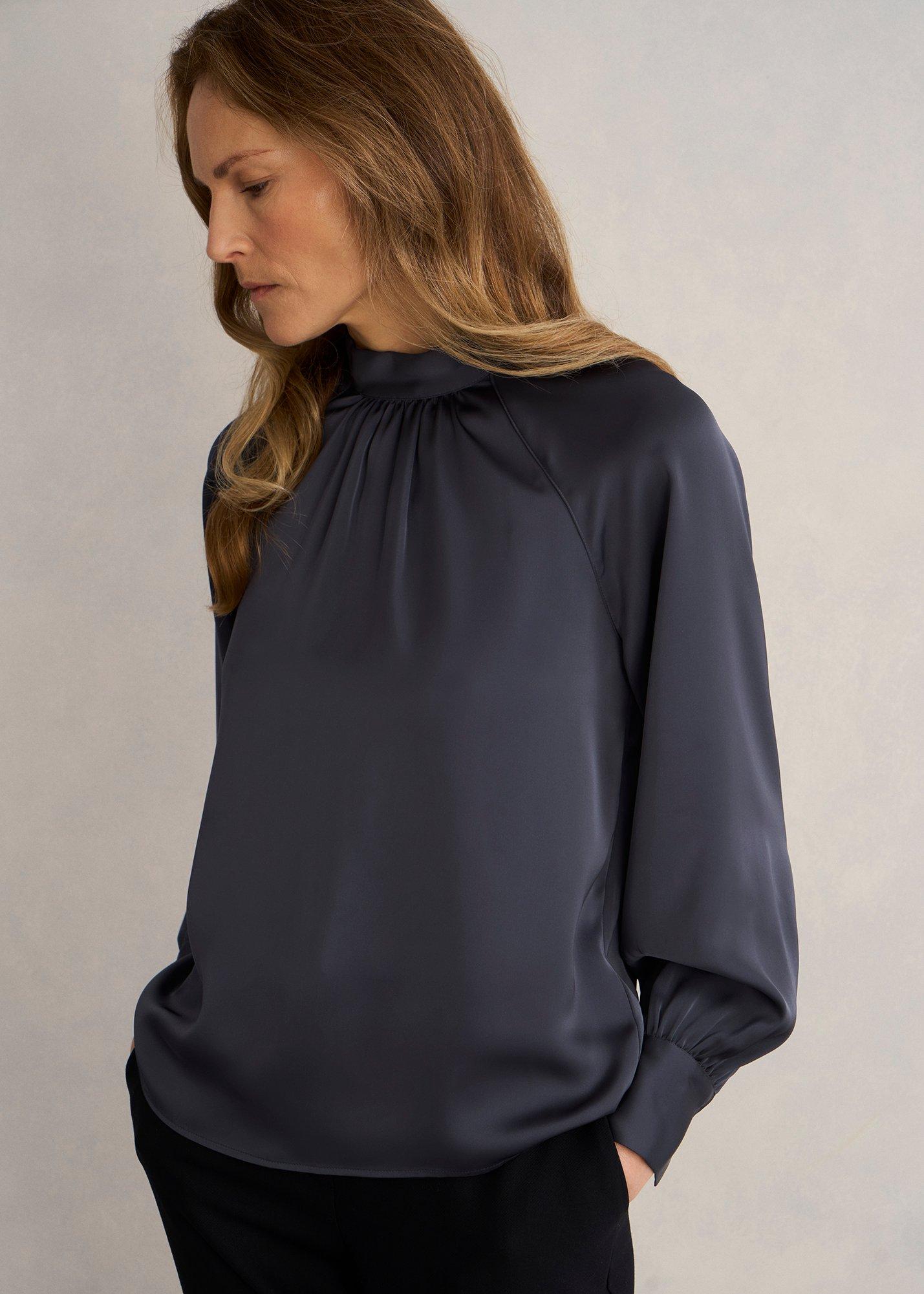 Tara Blouse, Deep Slate Blue, hi-res