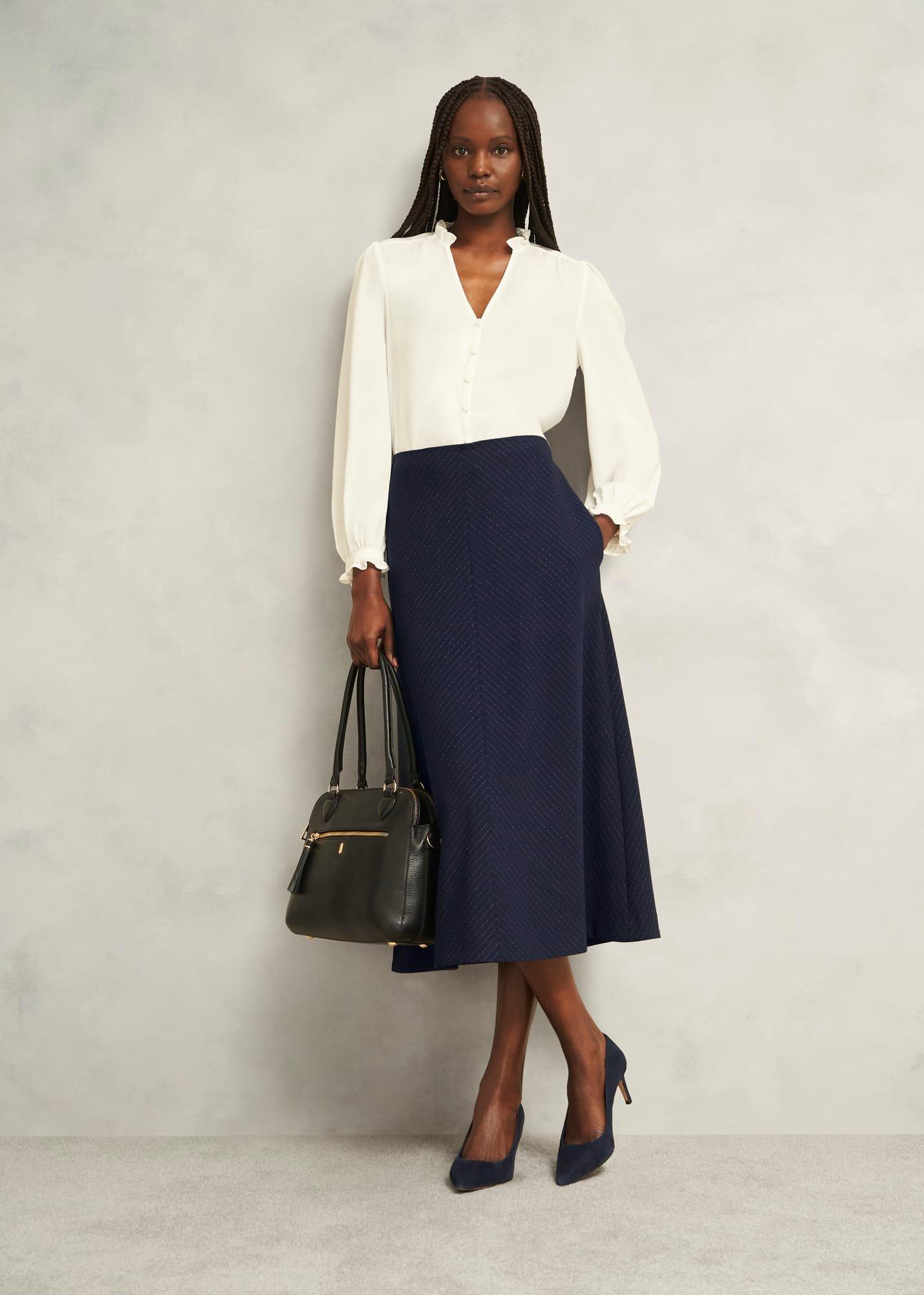Laura Skirt, Navy Ivory, hi-res