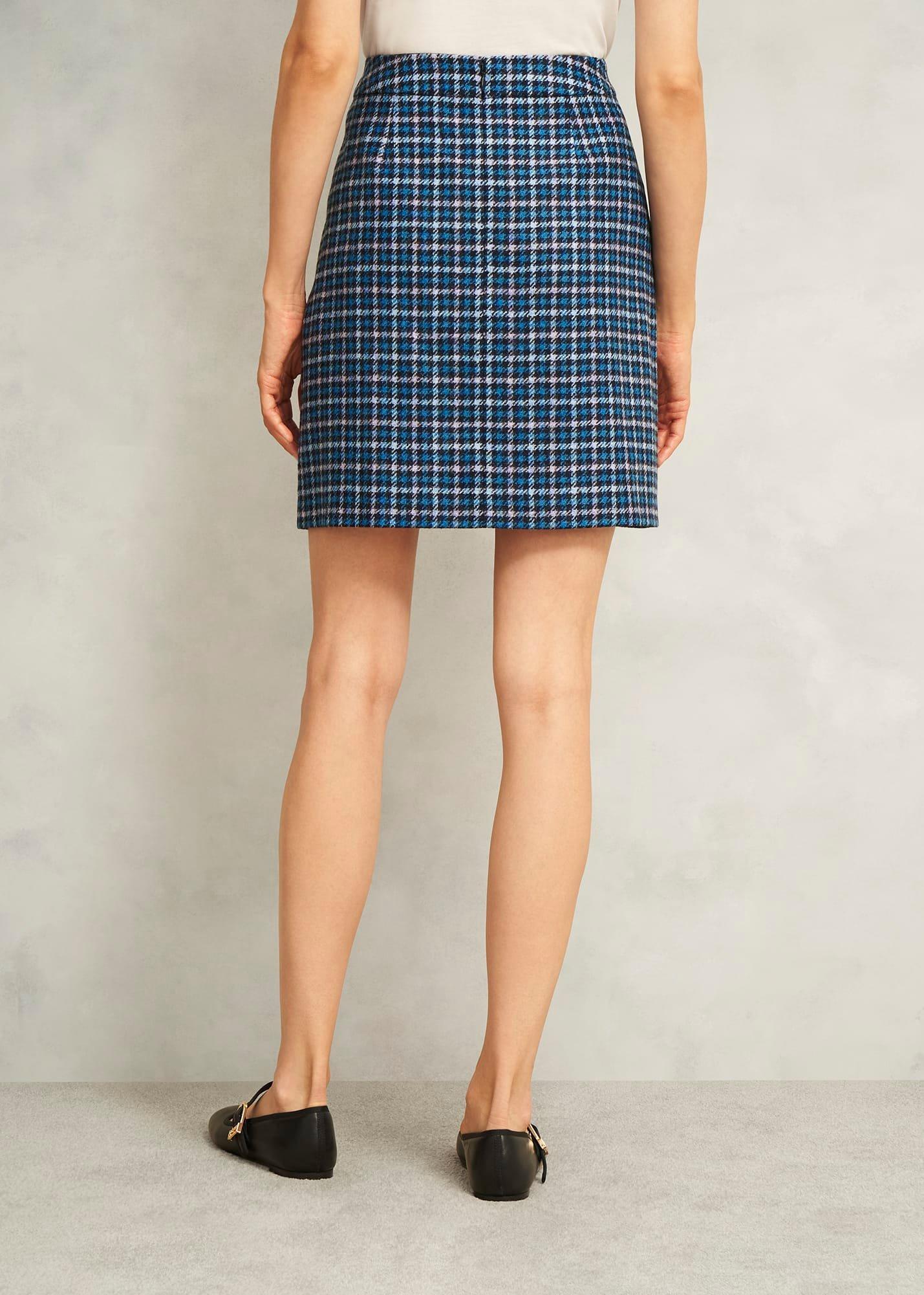 Molly Wool Kilt Skirt, Blue Multi, hi-res