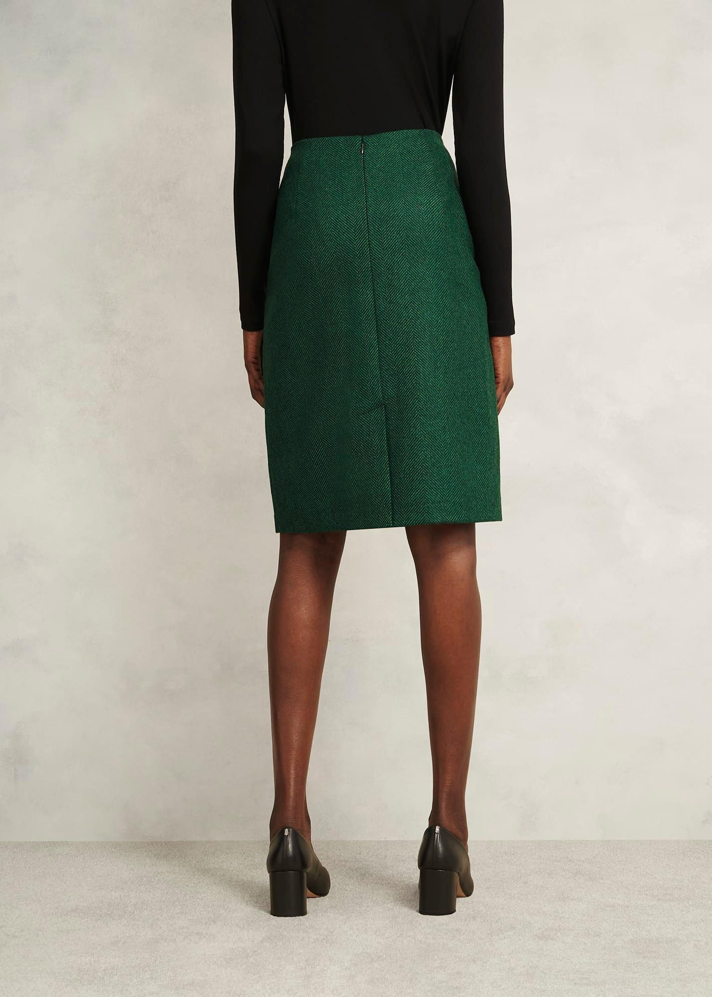 Daphne Wool Skirt, Green Multi, hi-res