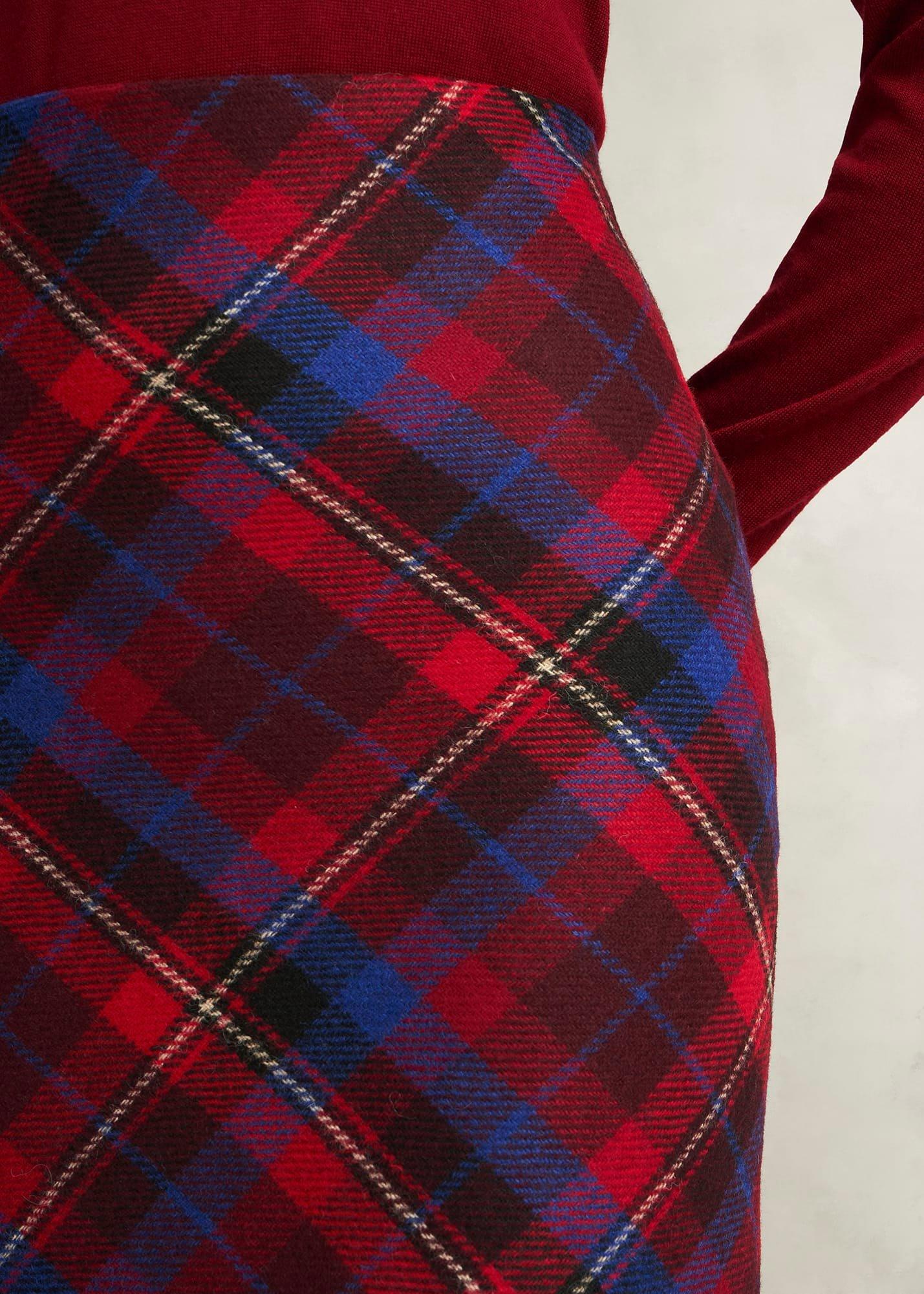 Daphne Wool Skirt, Red Multi, hi-res