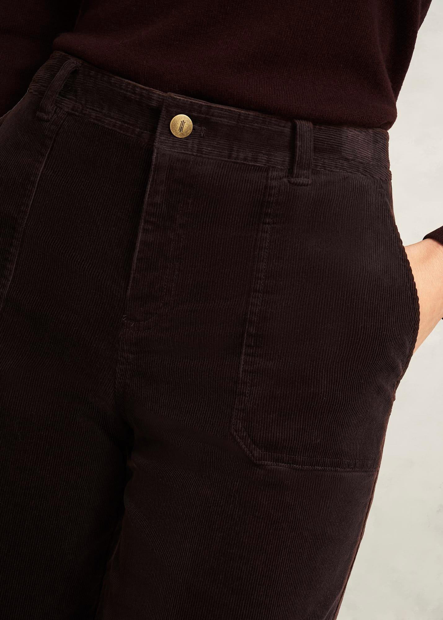Kendall Corduroy Trousers, Deep Brown, hi-res