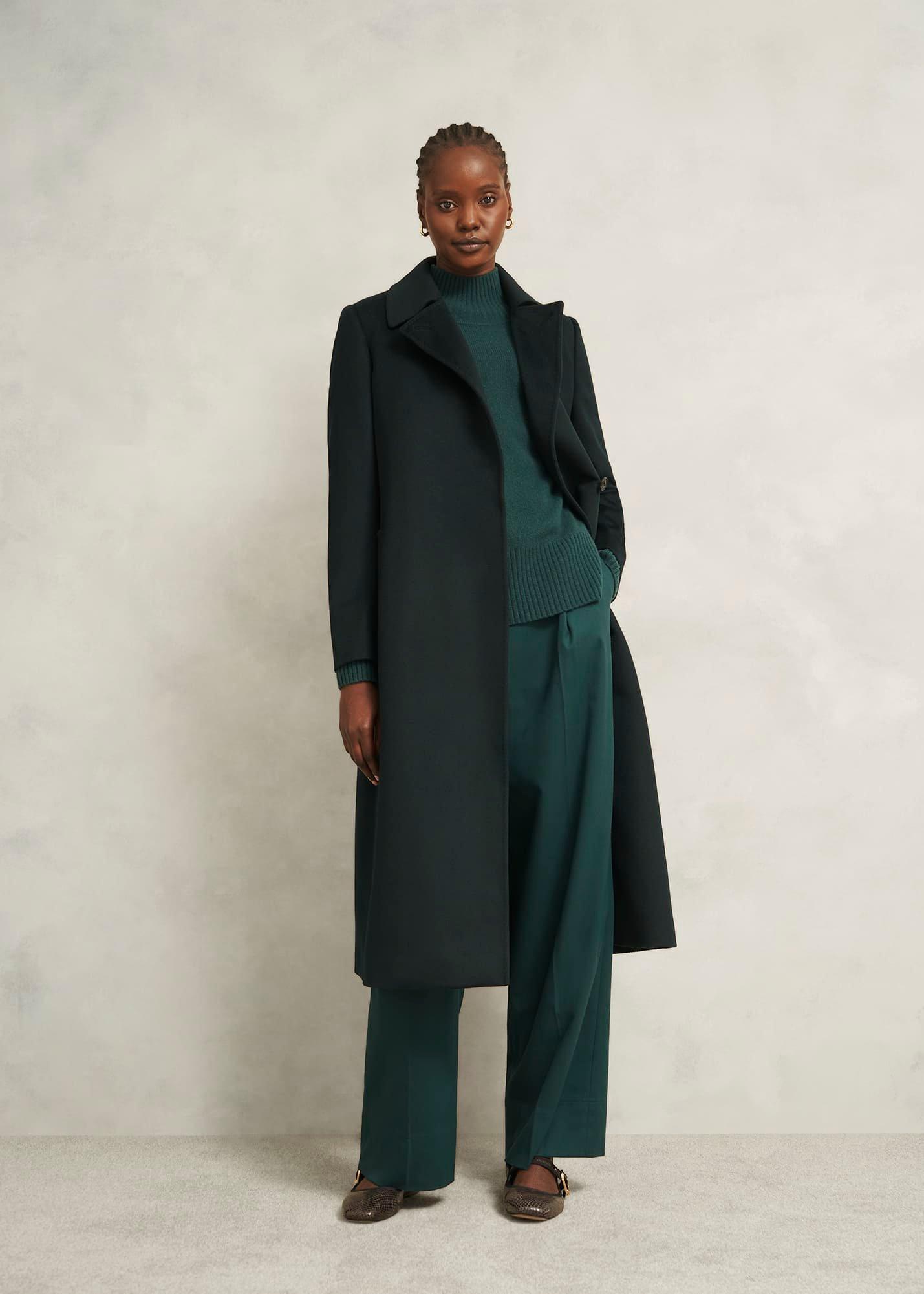 Lucile Wide Trousers, Ponderosa Green, hi-res